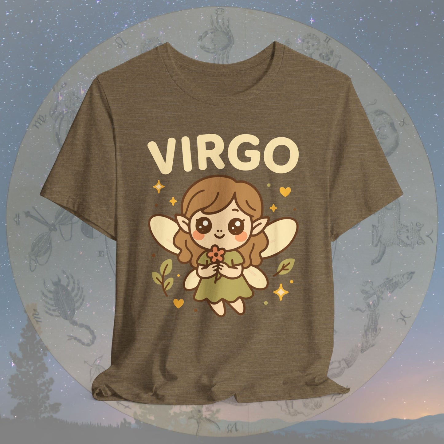 Kawaii Gentle Virgo Zodiac Sign T-Shirt