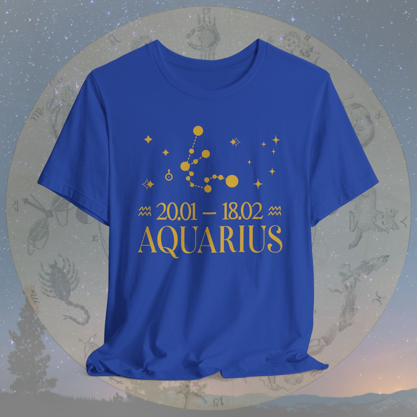 Aquarius Star Constellation Zodiac T-Shirt