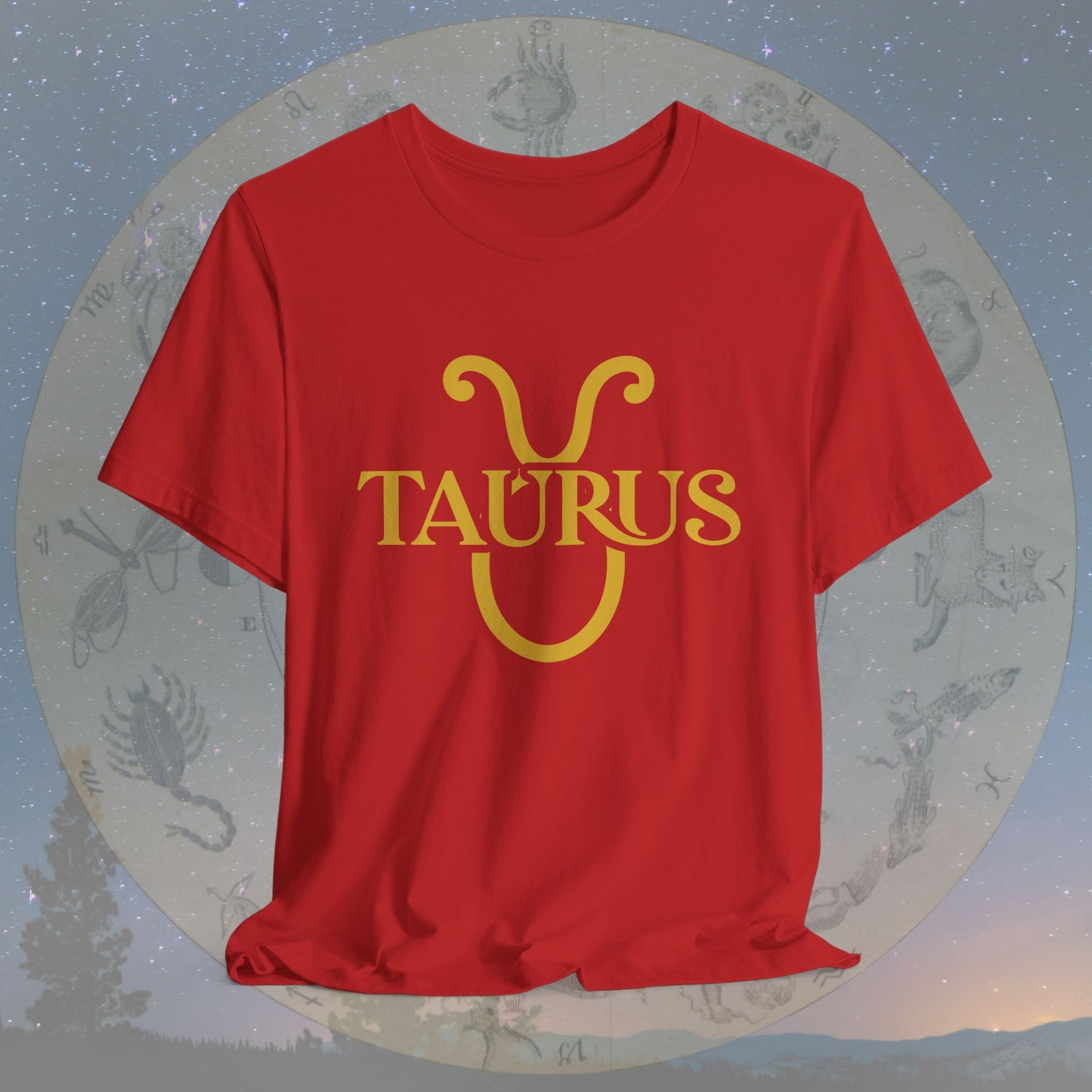 Taurus Golden Zodiac Symbol T-Shirt