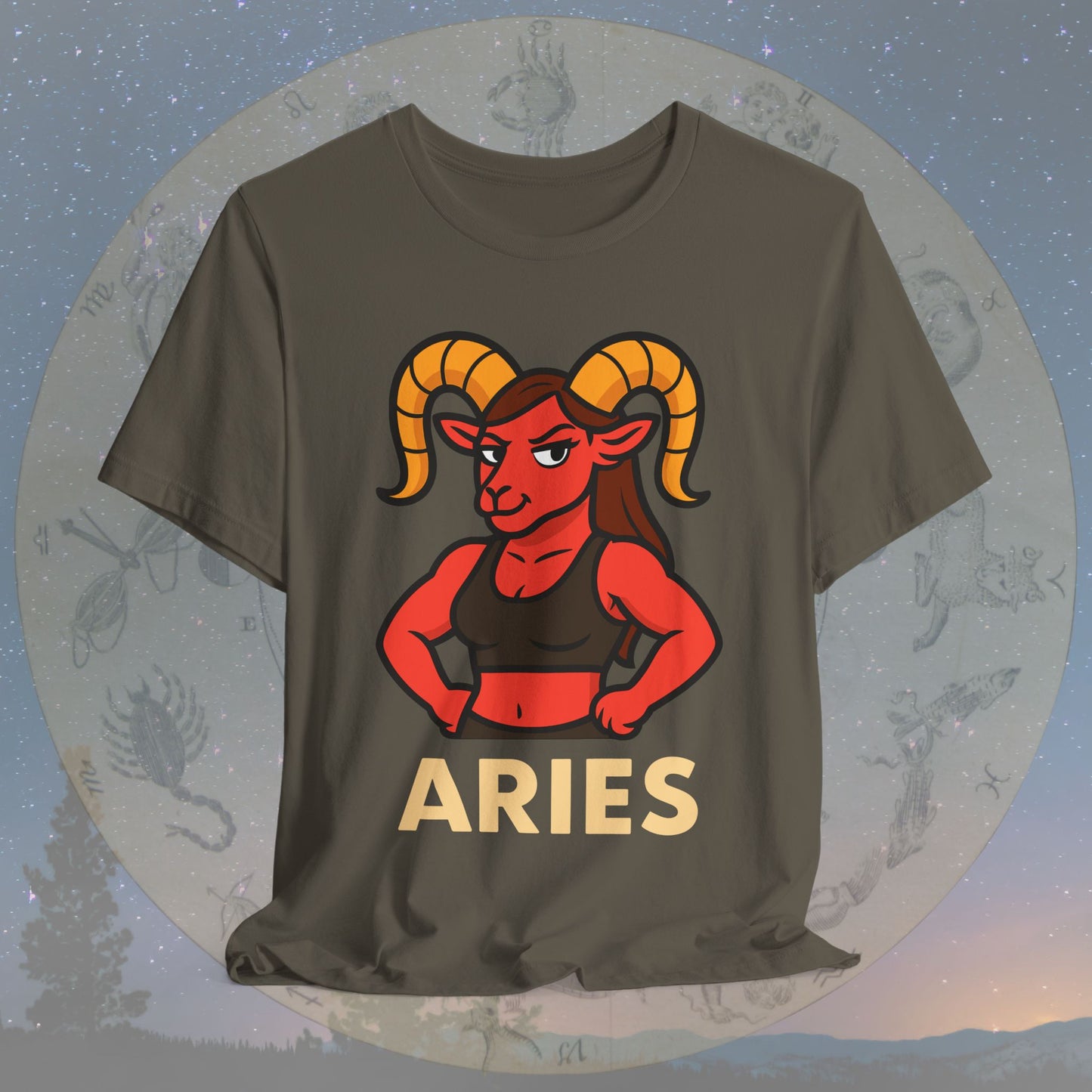 Confident Aries Woman Zodiac Sign T-Shirt