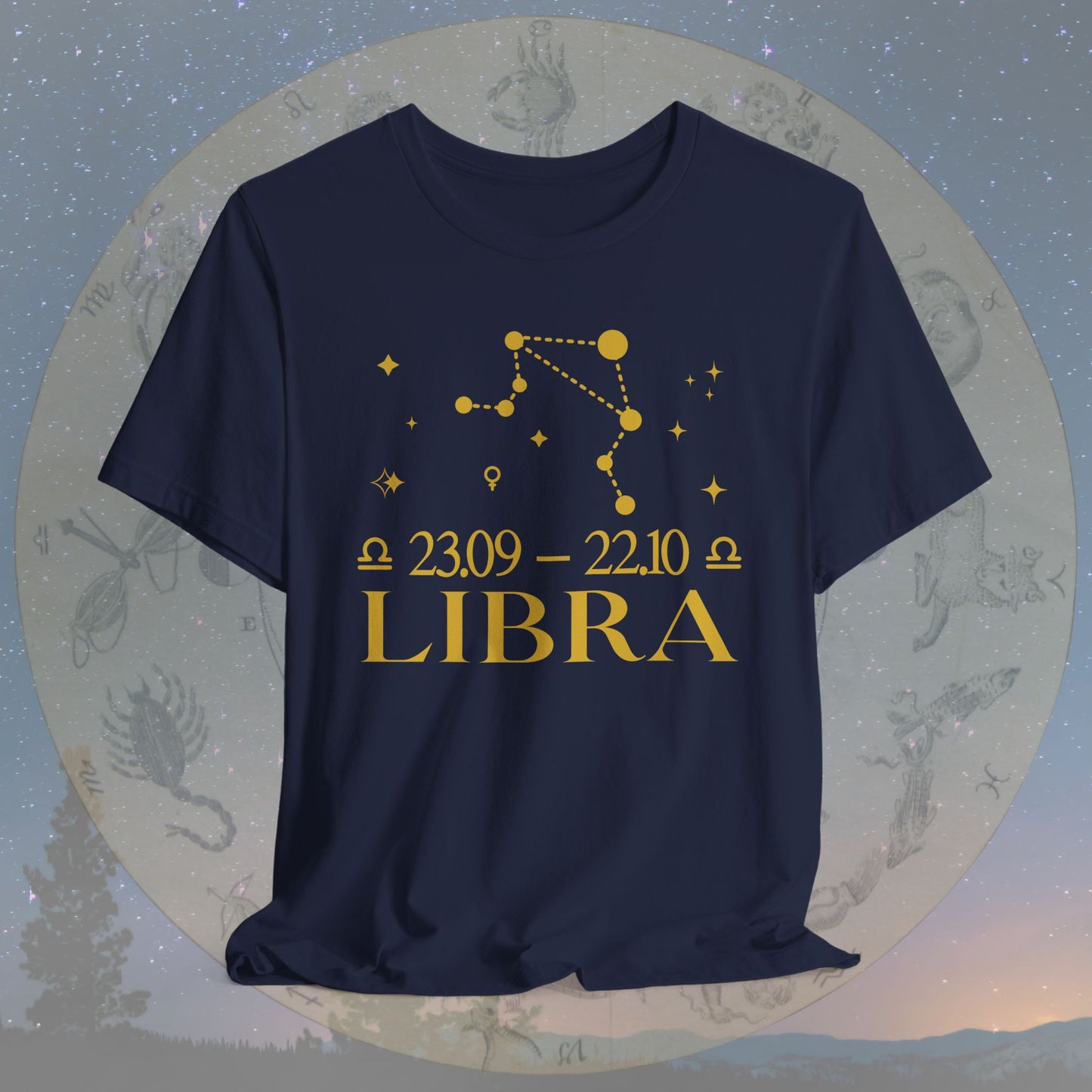 Libra Star Constellation Zodiac T-Shirt