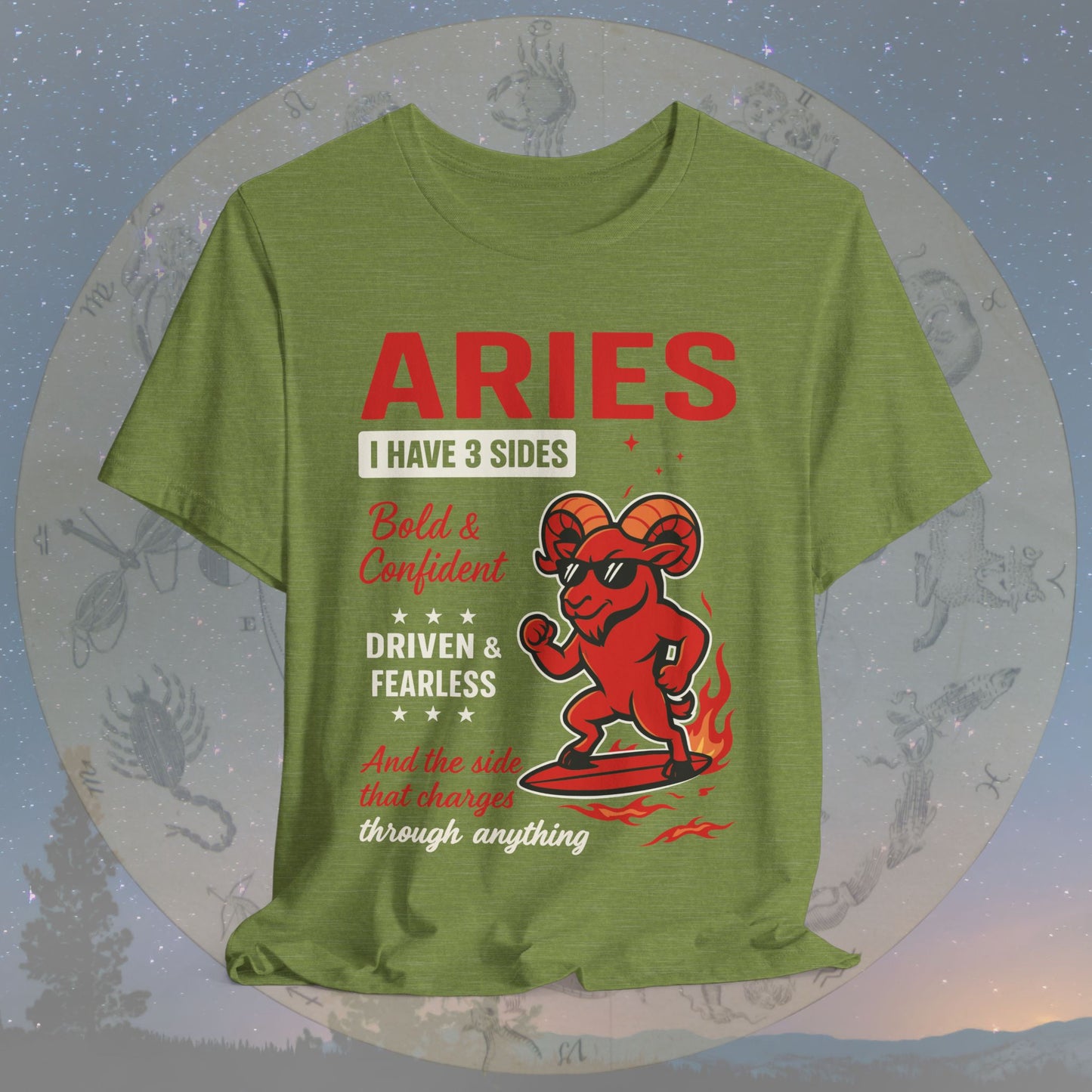 I Have 3 Sides – Fearless Fire Aries T-Shirt