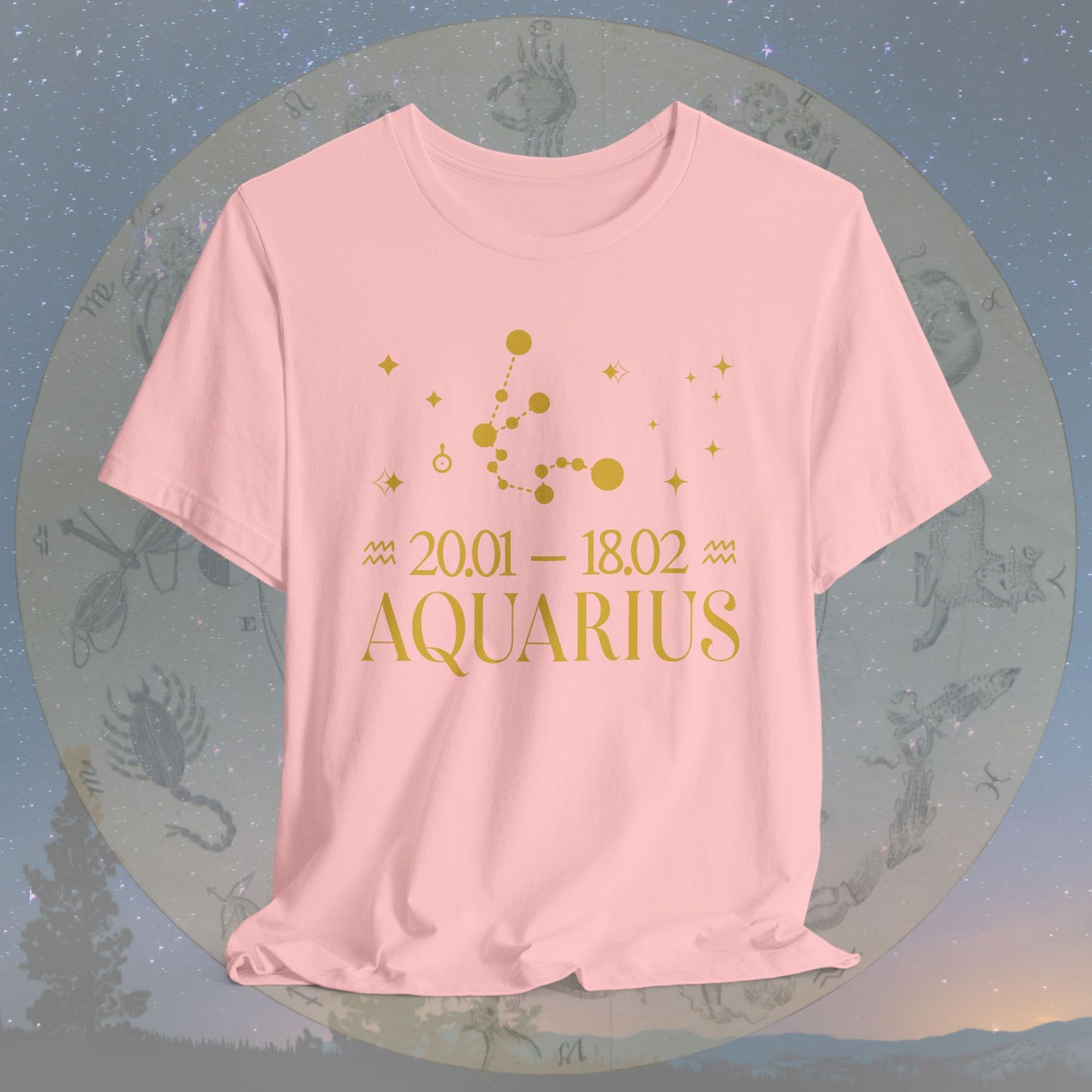 Aquarius Star Constellation Zodiac T-Shirt