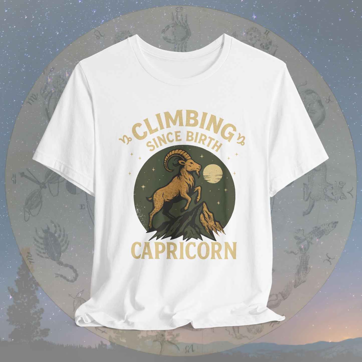 Climbing Since Birth Capricorn Zodiac Sign T-Shirt