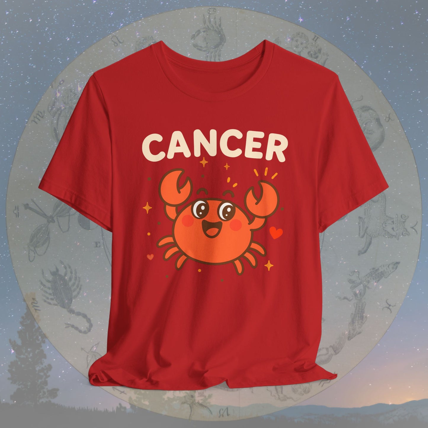 Kawaii Cheerful Cancer Zodiac Sign T-Shirt