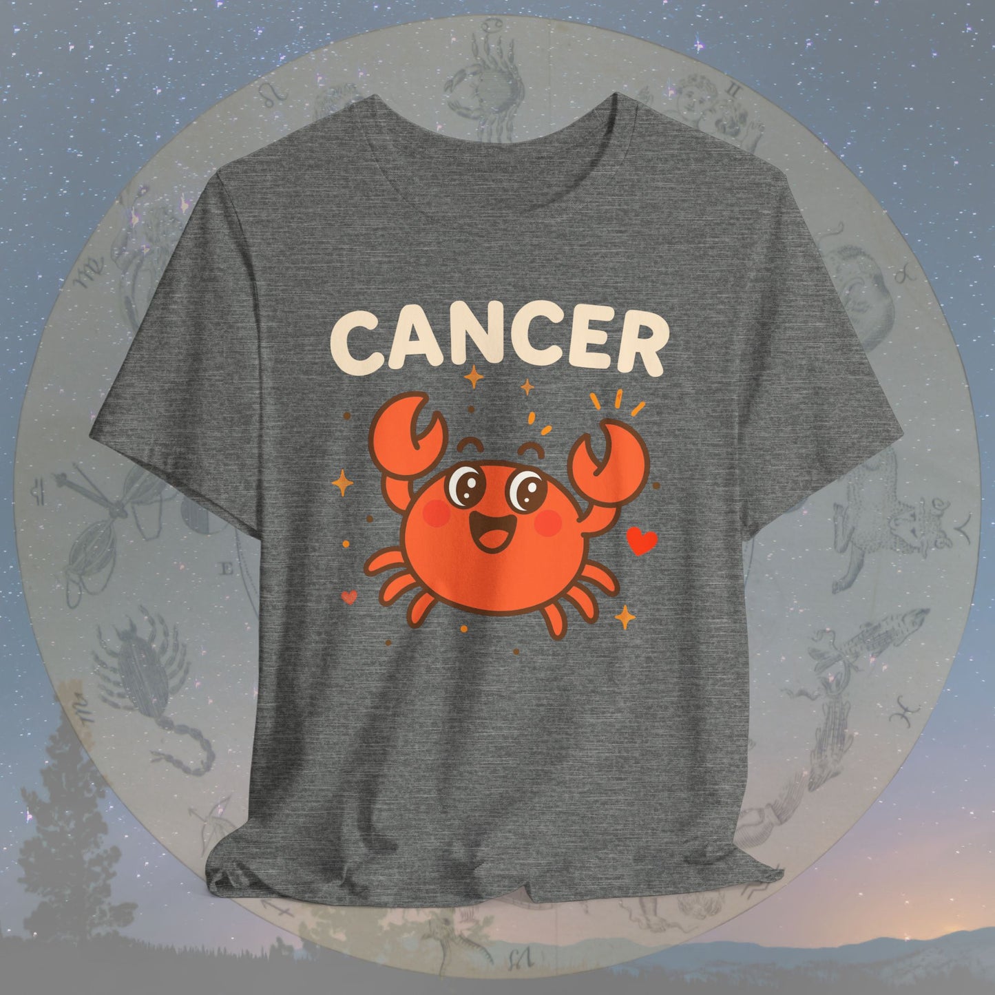Kawaii Cheerful Cancer Zodiac Sign T-Shirt