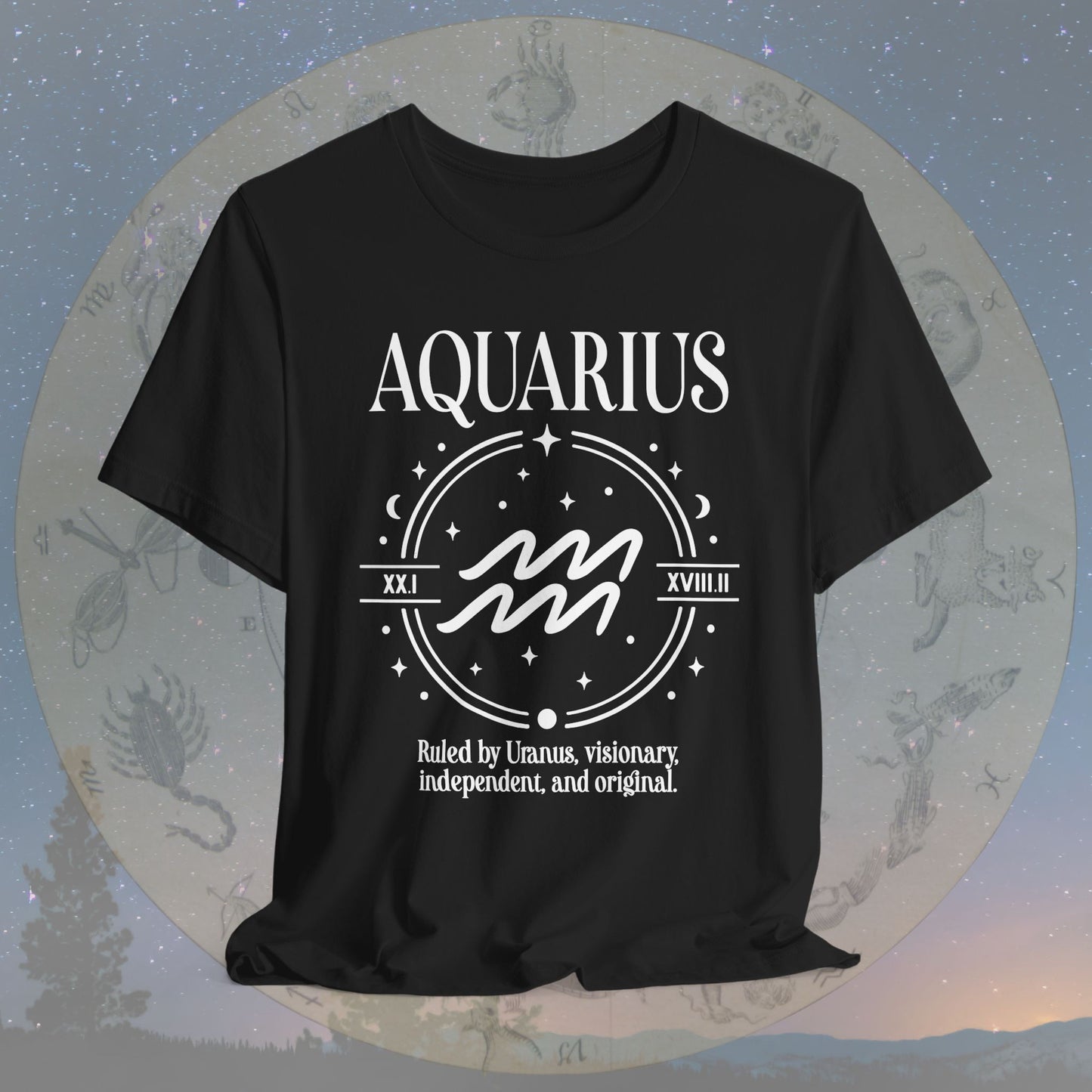Classic Aquarius Zodiac Sign T-Shirt