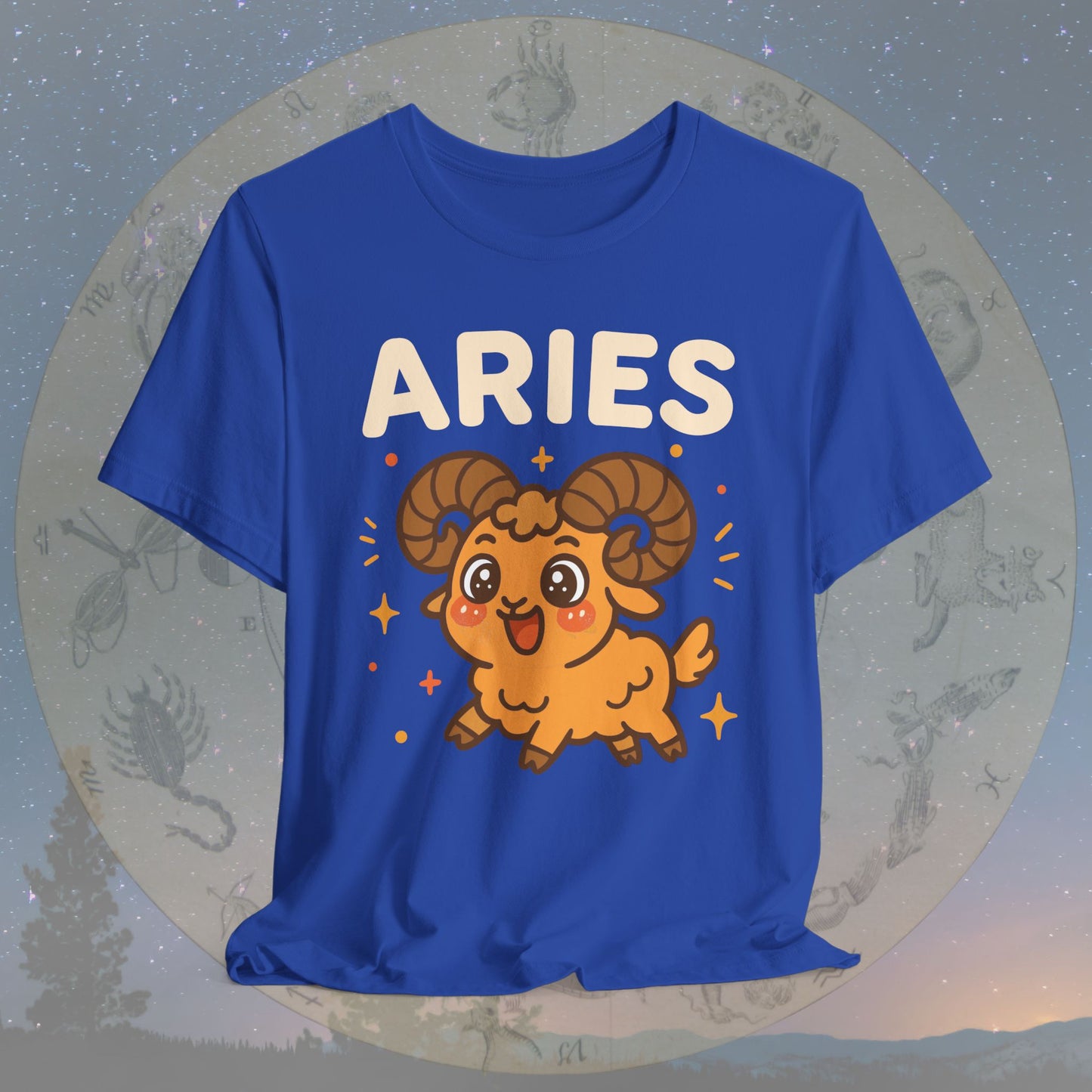 Kawaii Energetic Aries Zodiac Sign T-Shirt