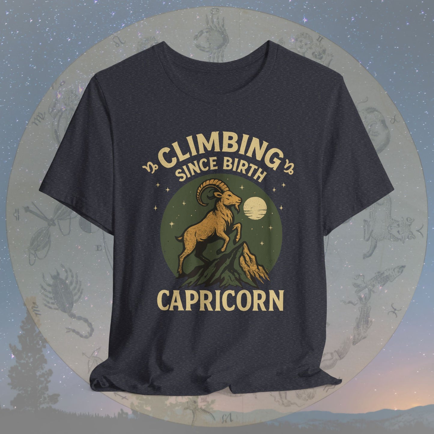 Climbing Since Birth Capricorn Zodiac Sign T-Shirt