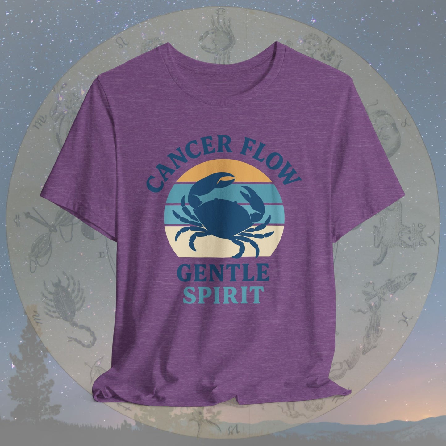 Retro Sunset Gentle Cancer Flow T-Shirt