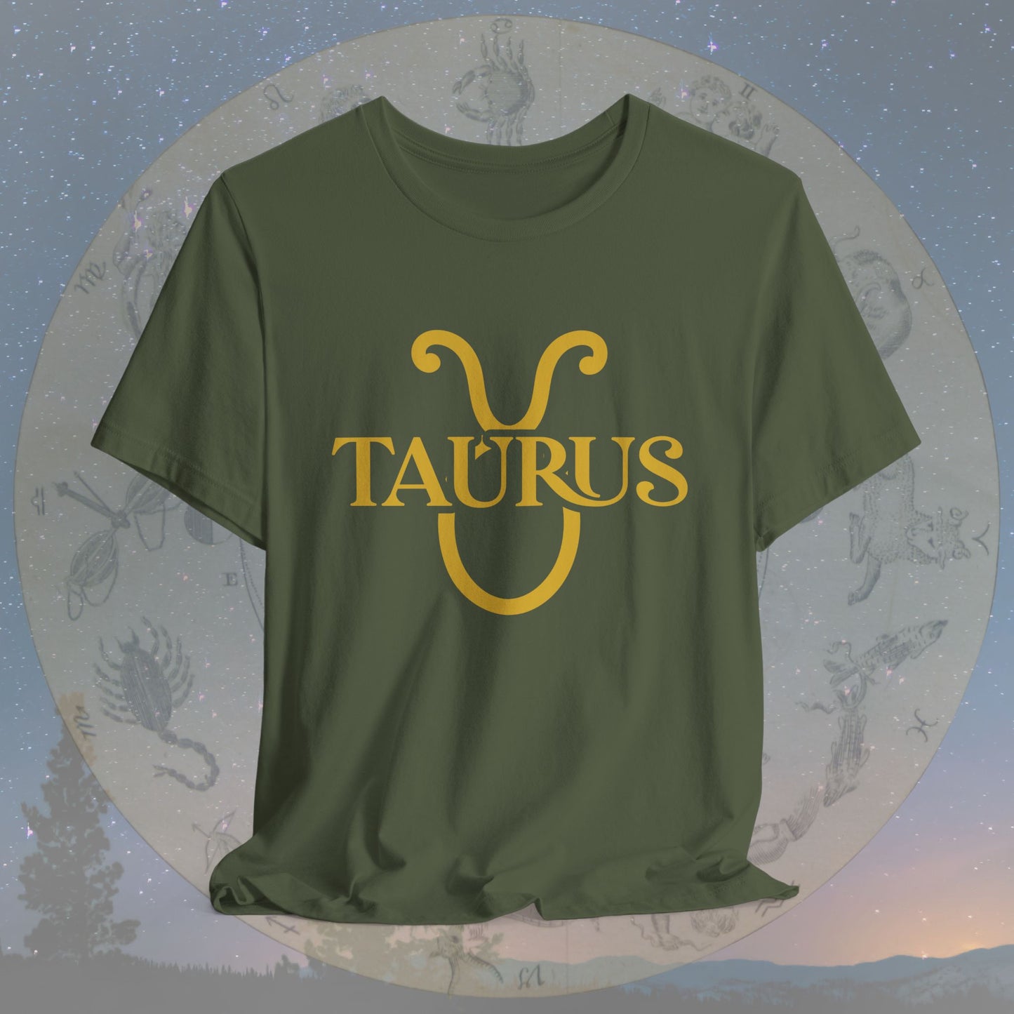 Taurus Golden Zodiac Symbol T-Shirt