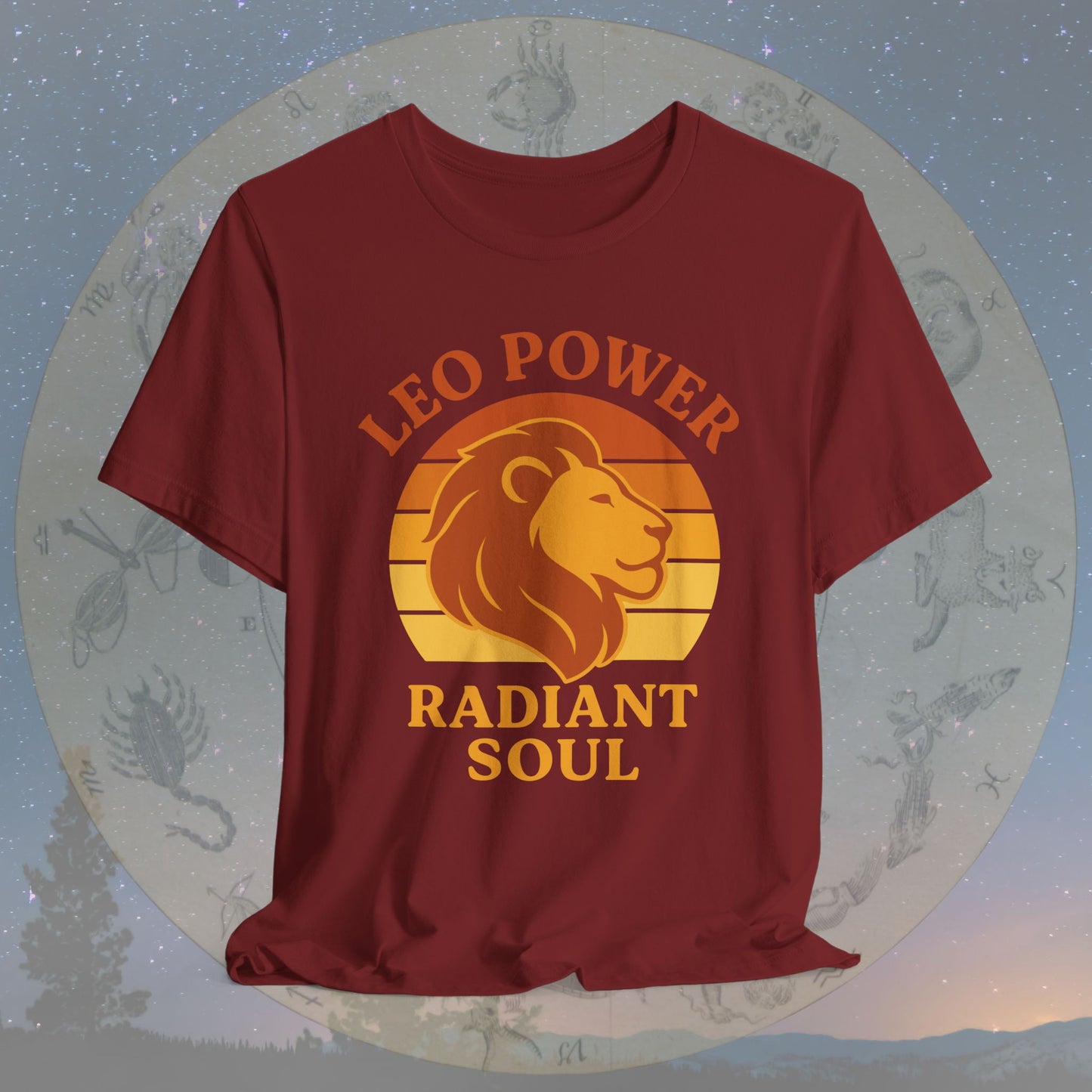 Retro Sunset Radiant Leo Power T-Shirt