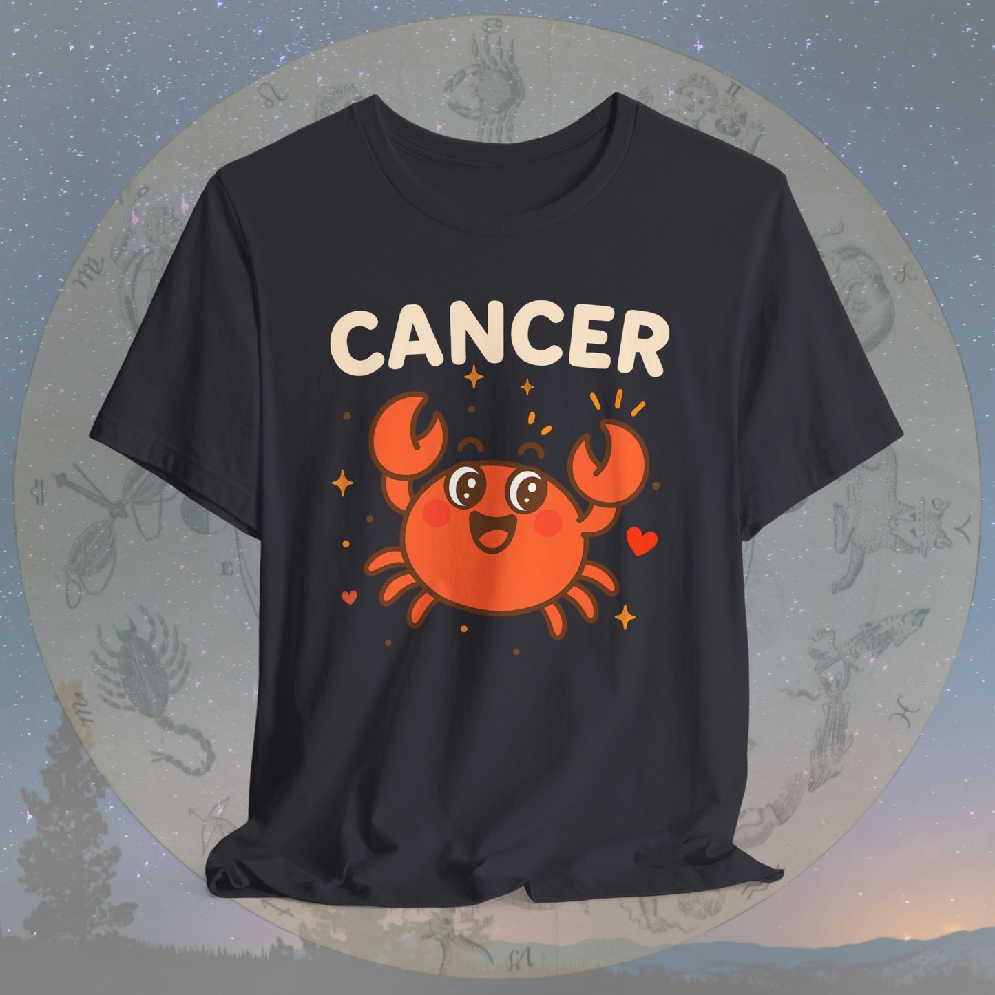 Kawaii Cheerful Cancer Zodiac Sign T-Shirt