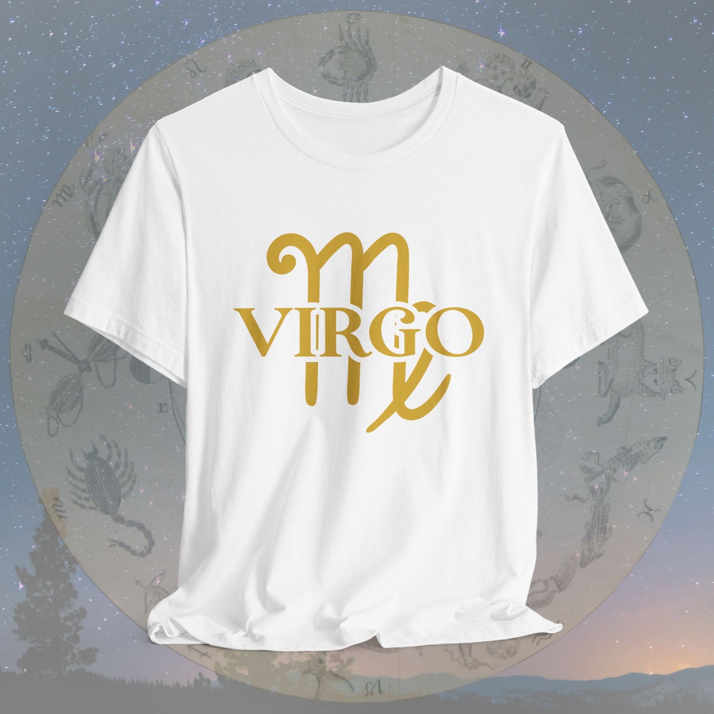 Virgo Golden Zodiac Symbol T-Shirt