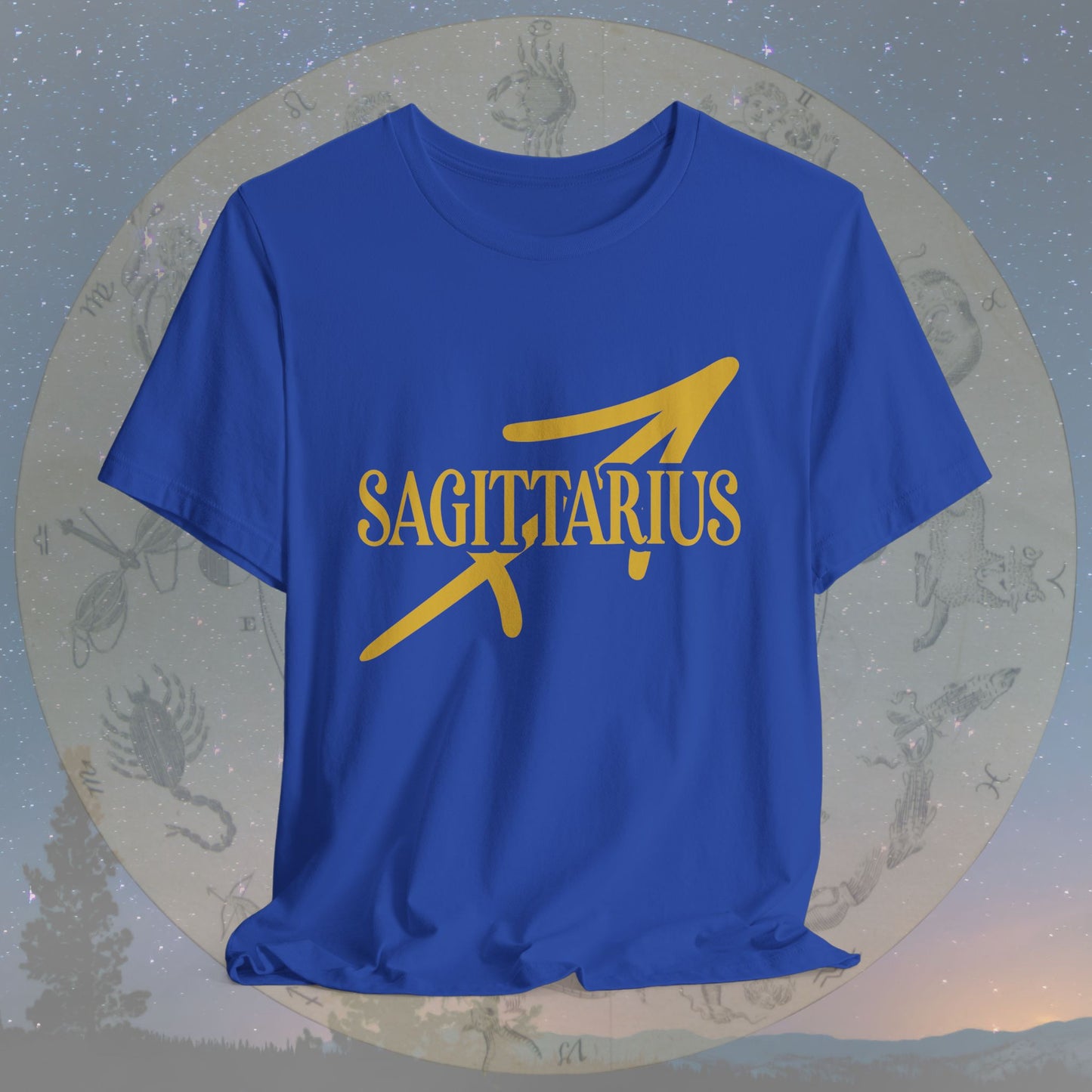 Sagittarius Golden Zodiac Symbol T-Shirt
