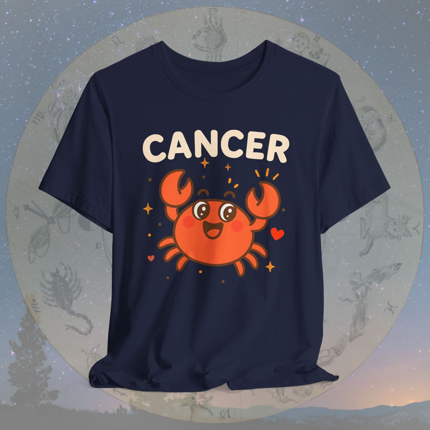 Kawaii Cheerful Cancer Zodiac Sign T-Shirt
