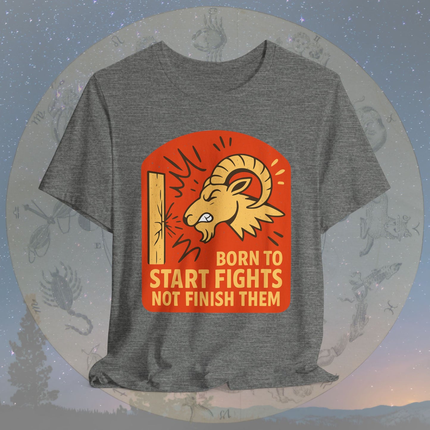 Aries Born to Start Fights T-Shirt
