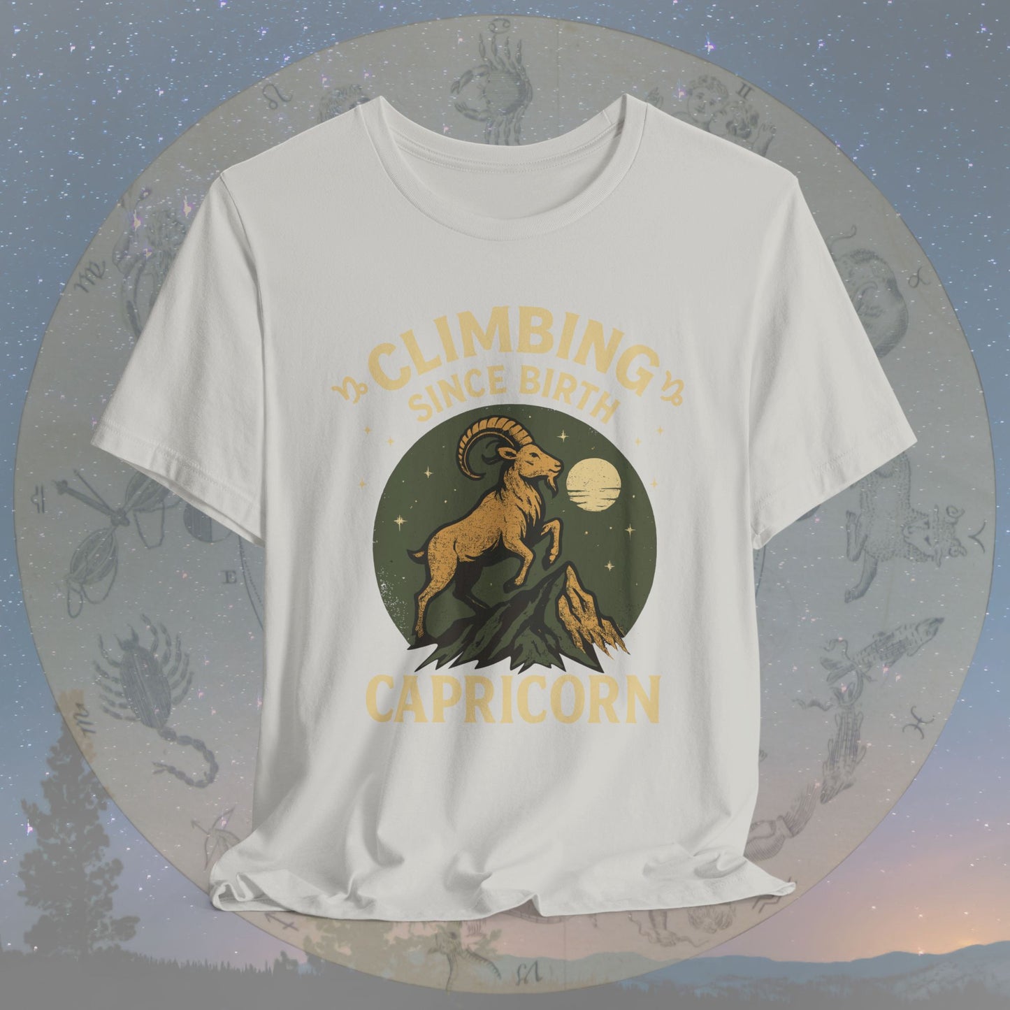 Climbing Since Birth Capricorn Zodiac Sign T-Shirt