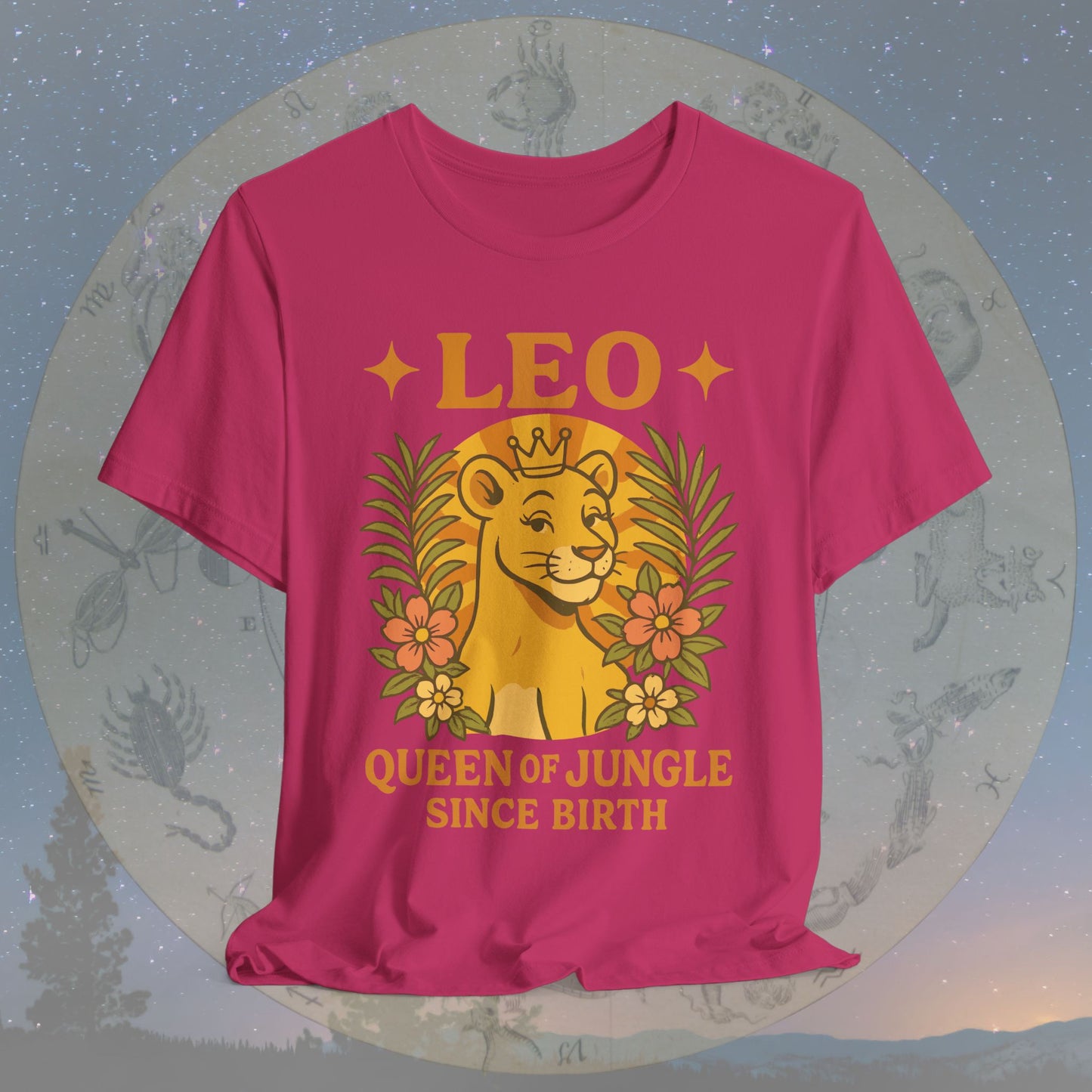 Confident Leo Queen of Jungle Zodiac Sign T-Shirt