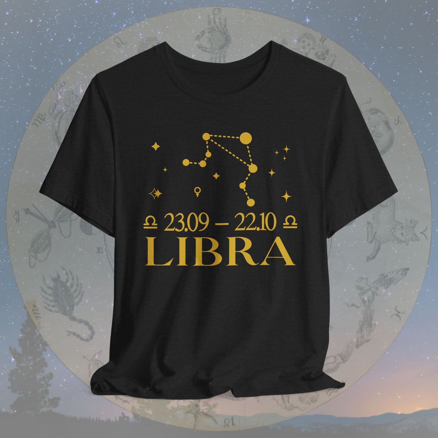 Libra Star Constellation Zodiac T-Shirt