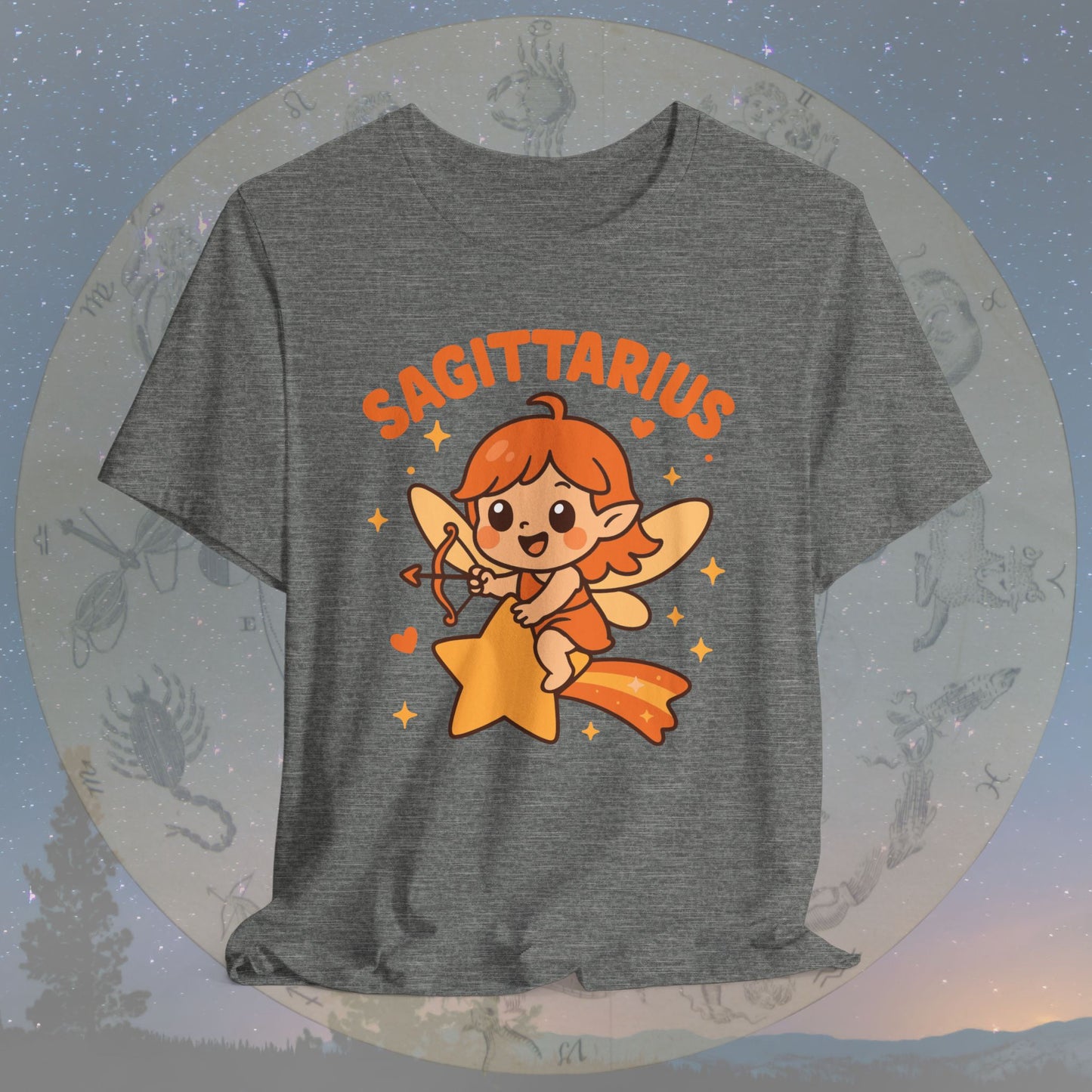 Kawaii Adventurous Sagittarius Zodiac Sign T-Shirt