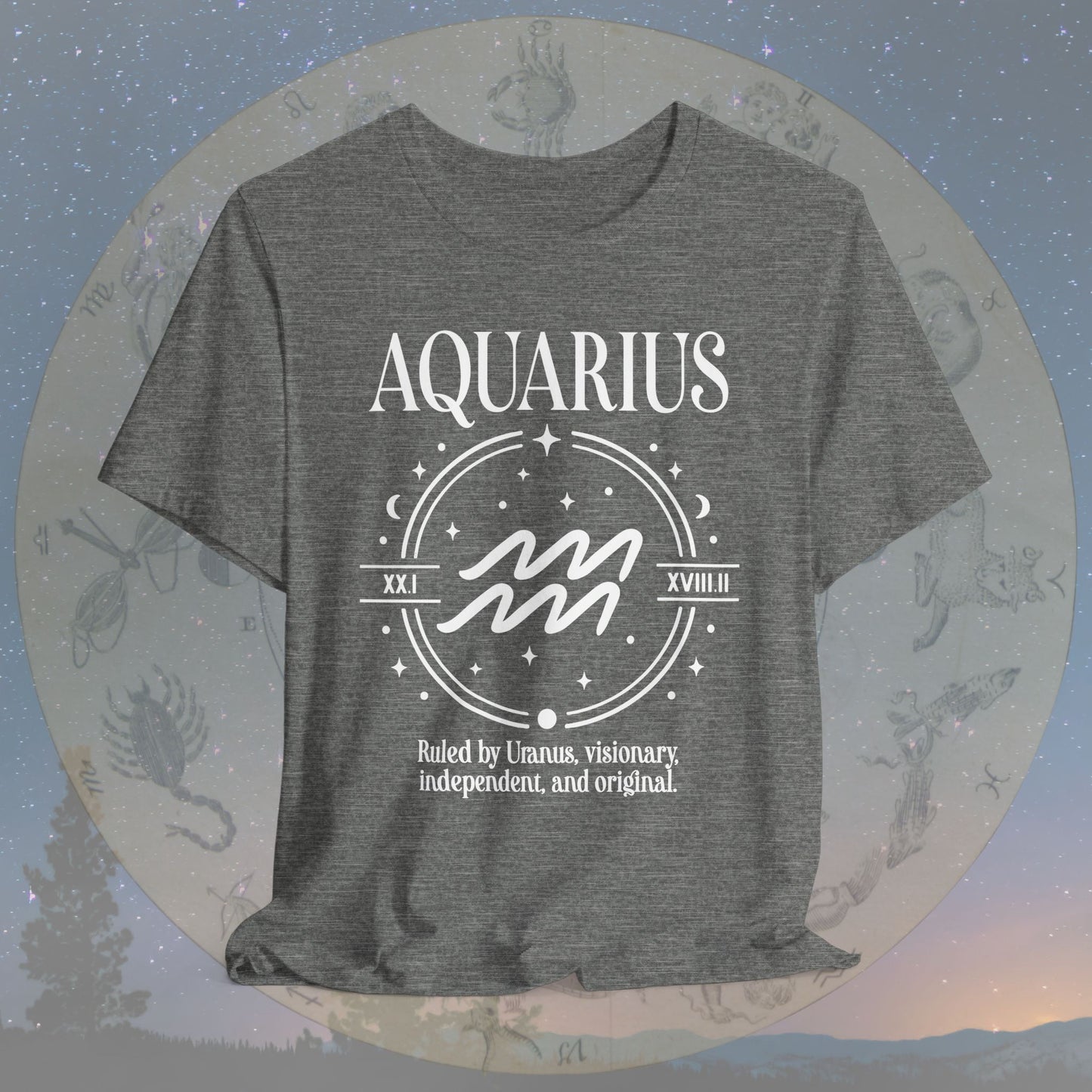 Classic Aquarius Zodiac Sign T-Shirt