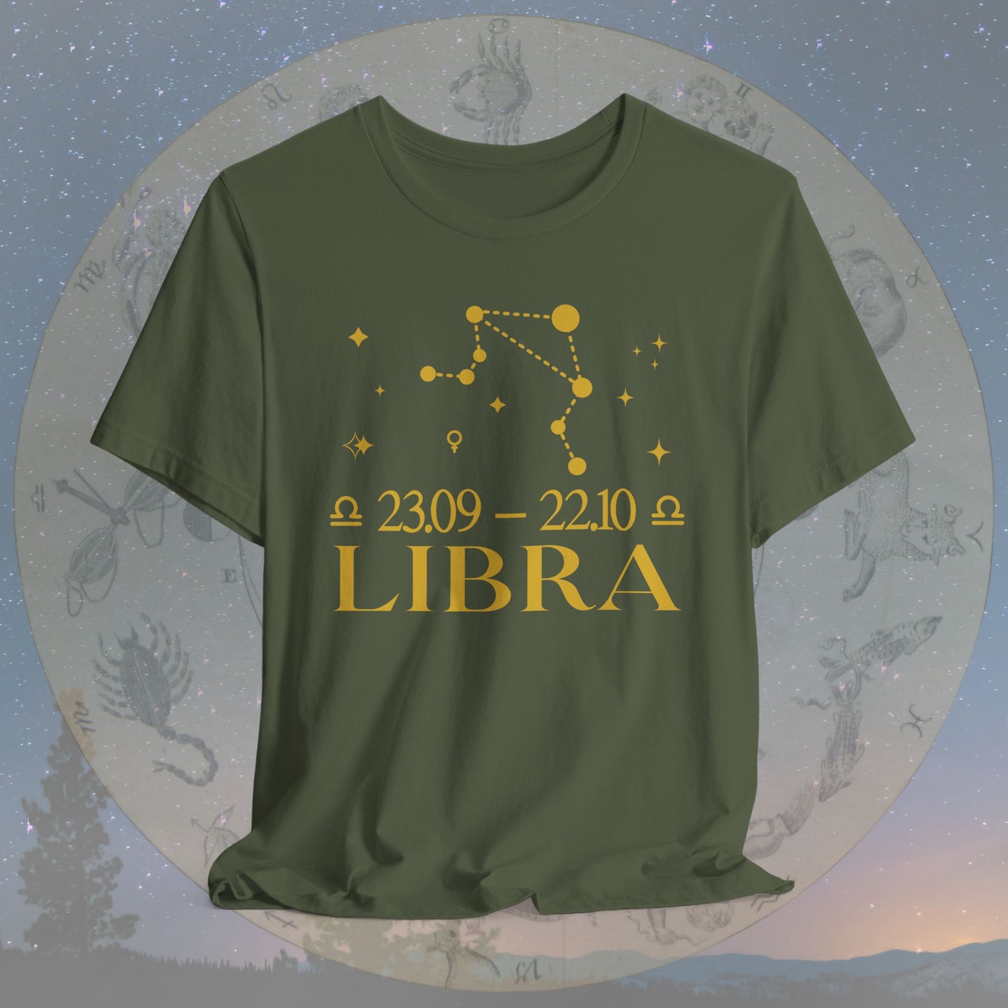 Libra Star Constellation Zodiac T-Shirt