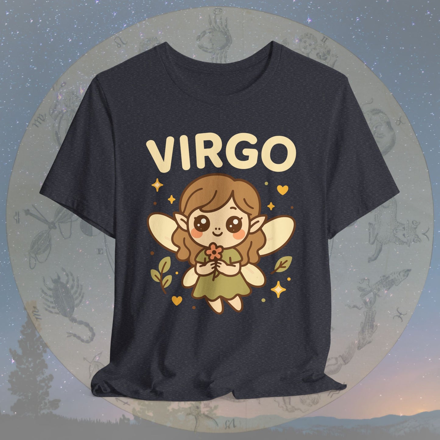 Kawaii Gentle Virgo Zodiac Sign T-Shirt