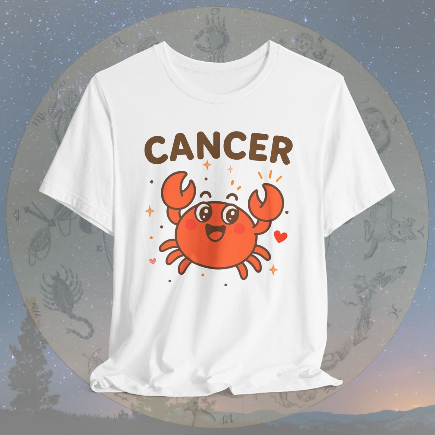 Kawaii Cheerful Cancer Zodiac Sign T-Shirt