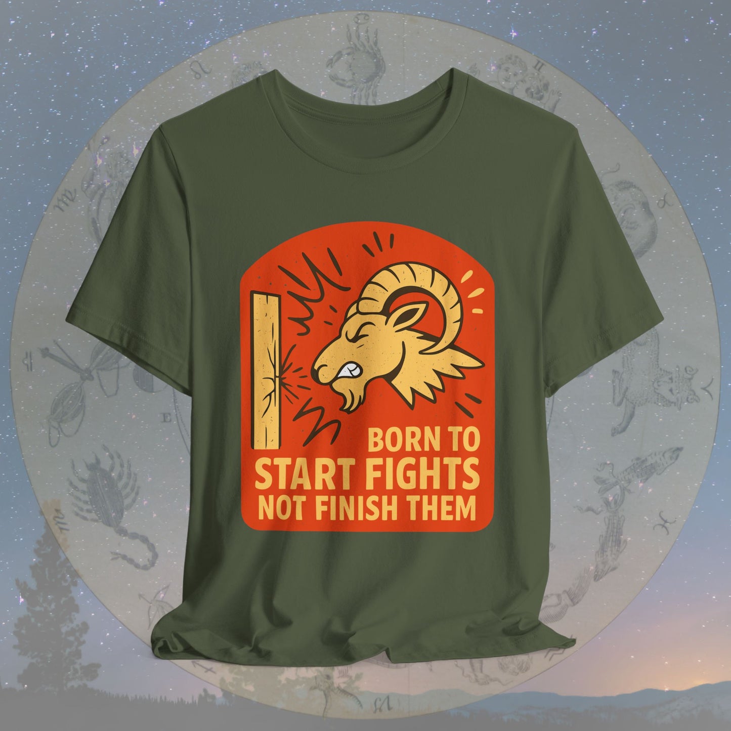 Aries Born to Start Fights T-Shirt