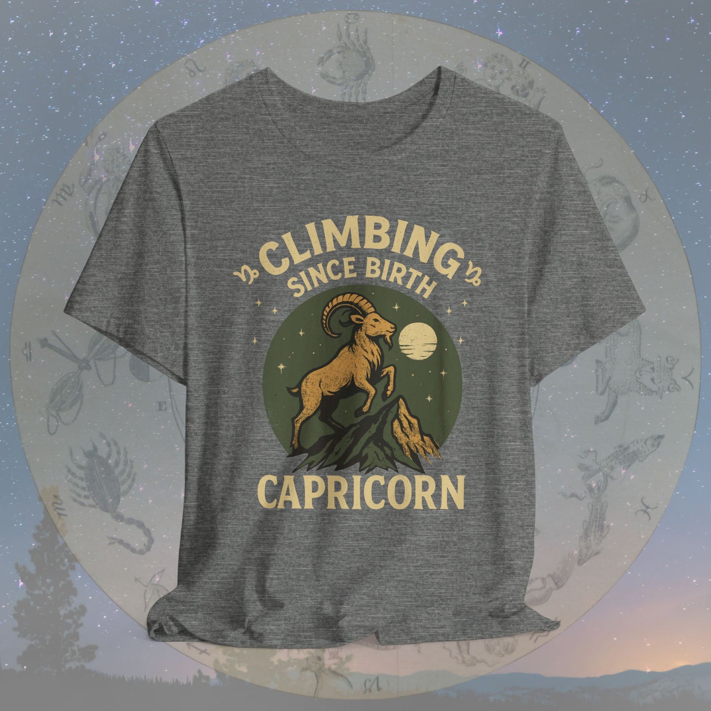 Climbing Since Birth Capricorn Zodiac Sign T-Shirt