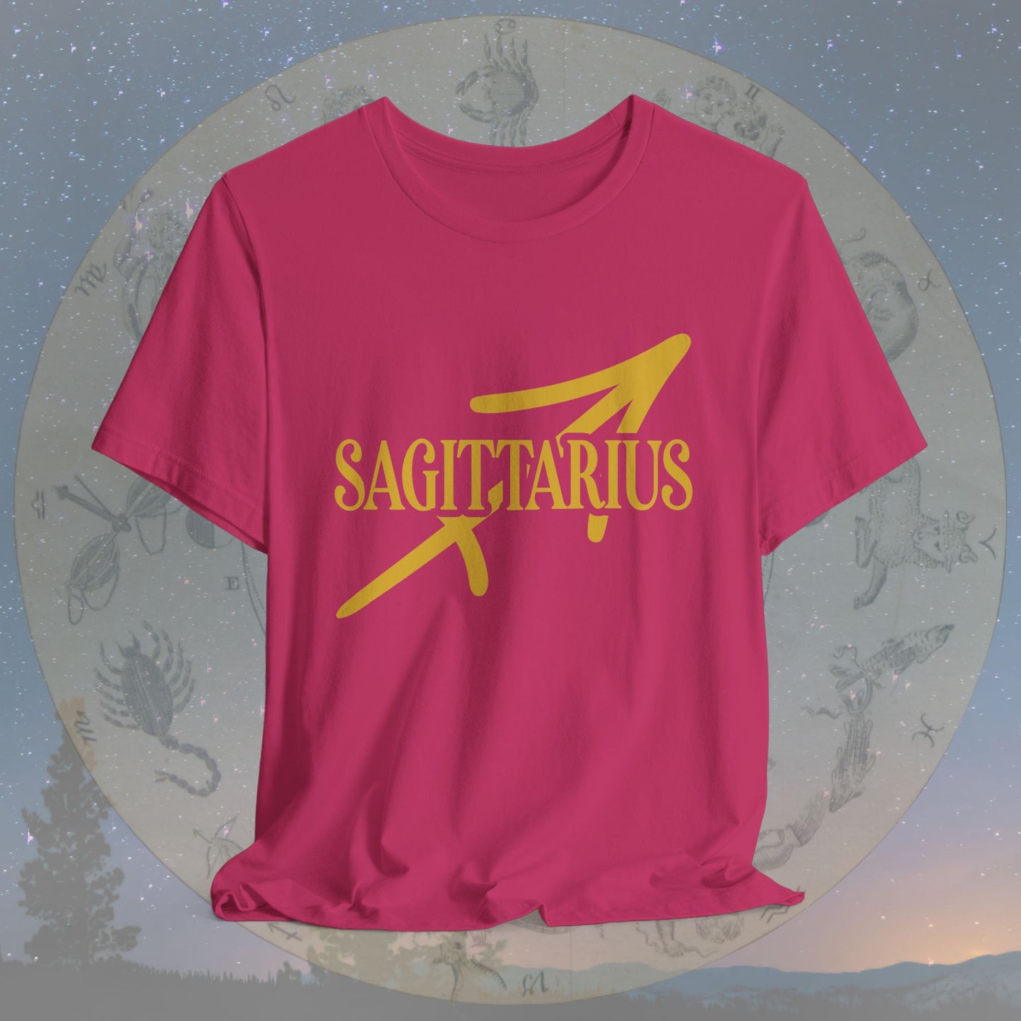 Sagittarius Golden Zodiac Symbol T-Shirt