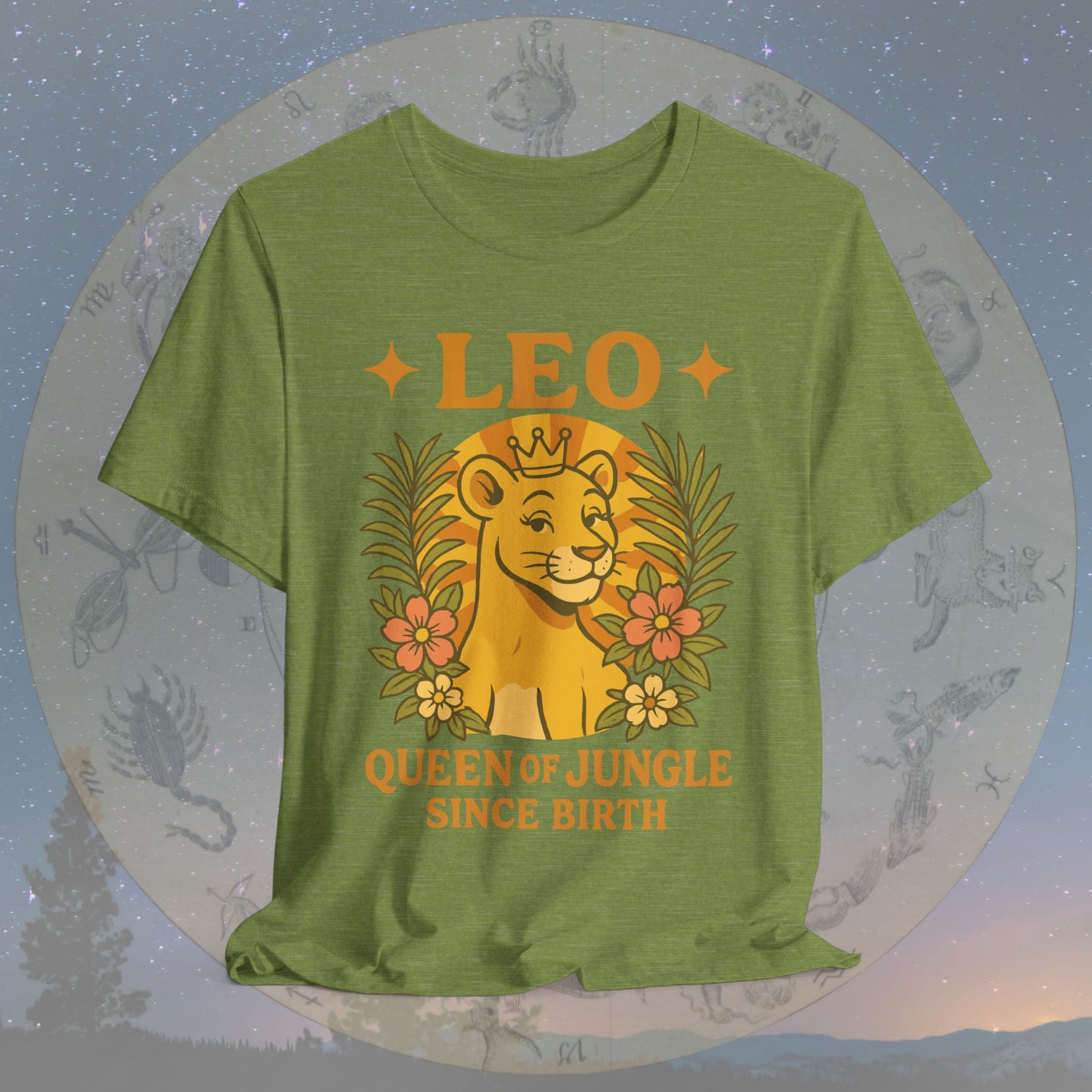 Confident Leo Queen of Jungle Zodiac Sign T-Shirt