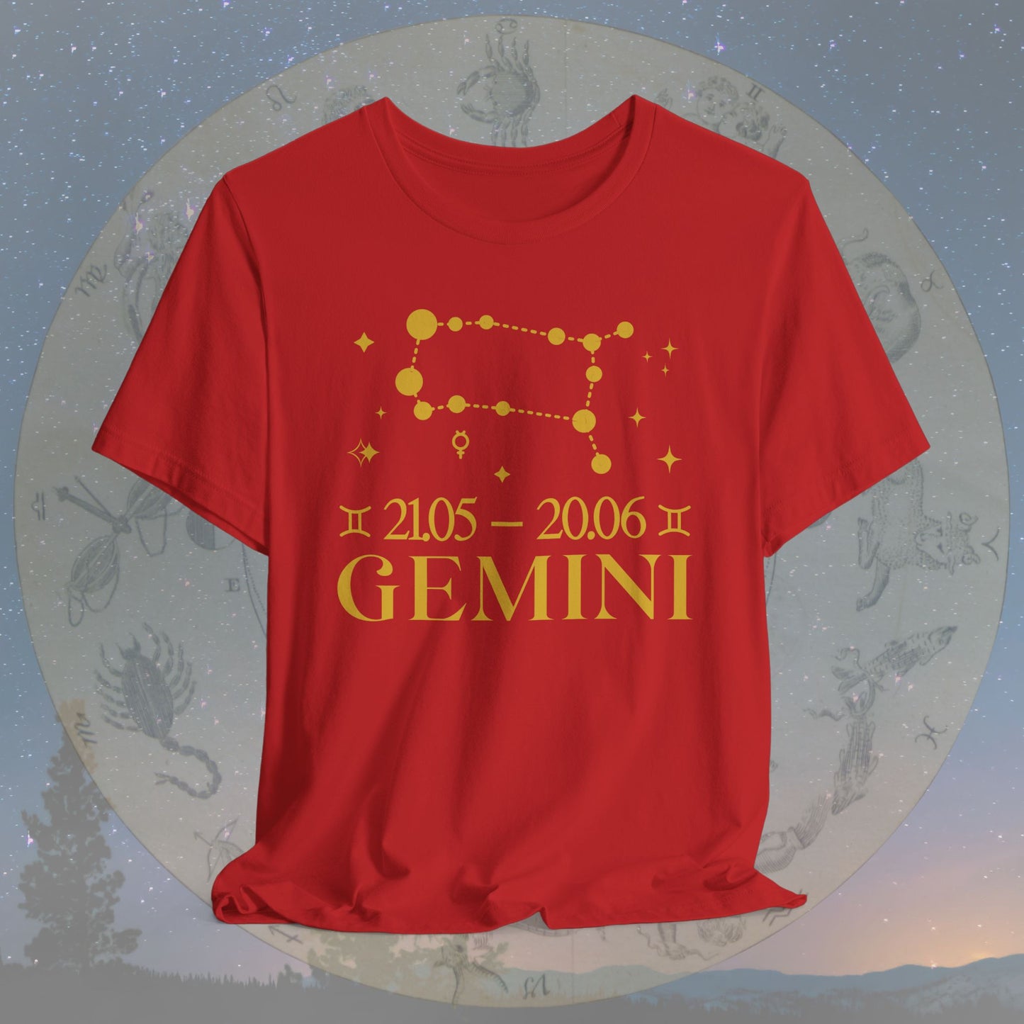 Gemini Star Constellation Zodiac T-Shirt