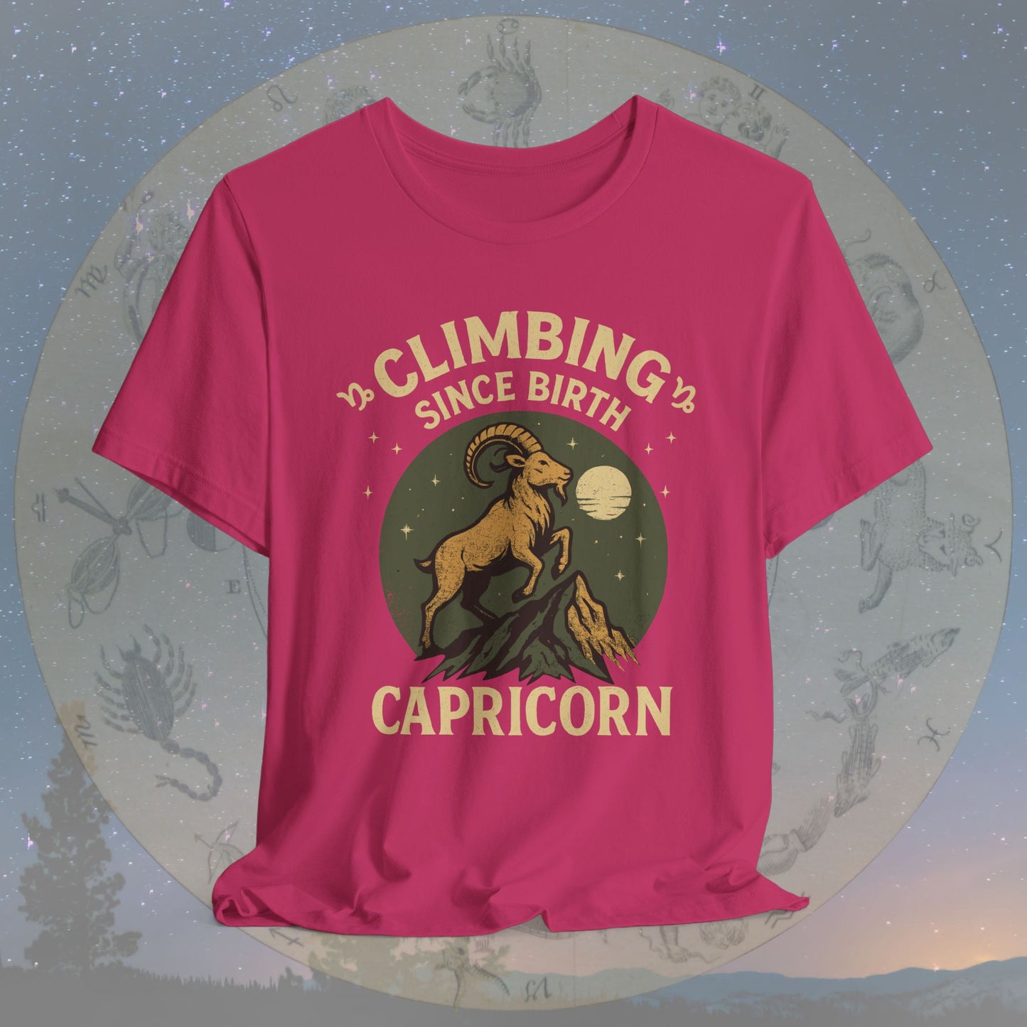 Climbing Since Birth Capricorn Zodiac Sign T-Shirt