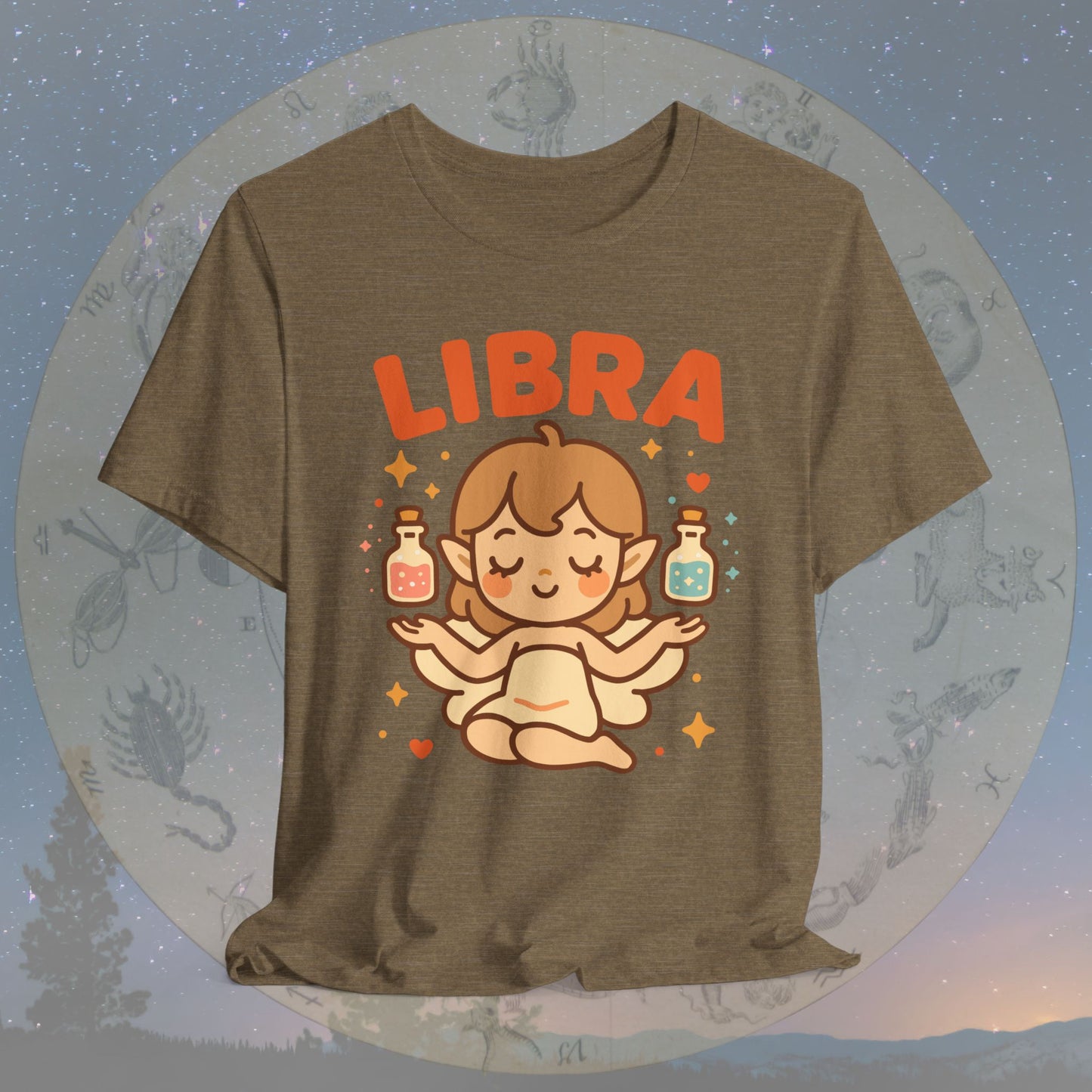 Kawaii Balanced Libra Zodiac Sign T-Shirt