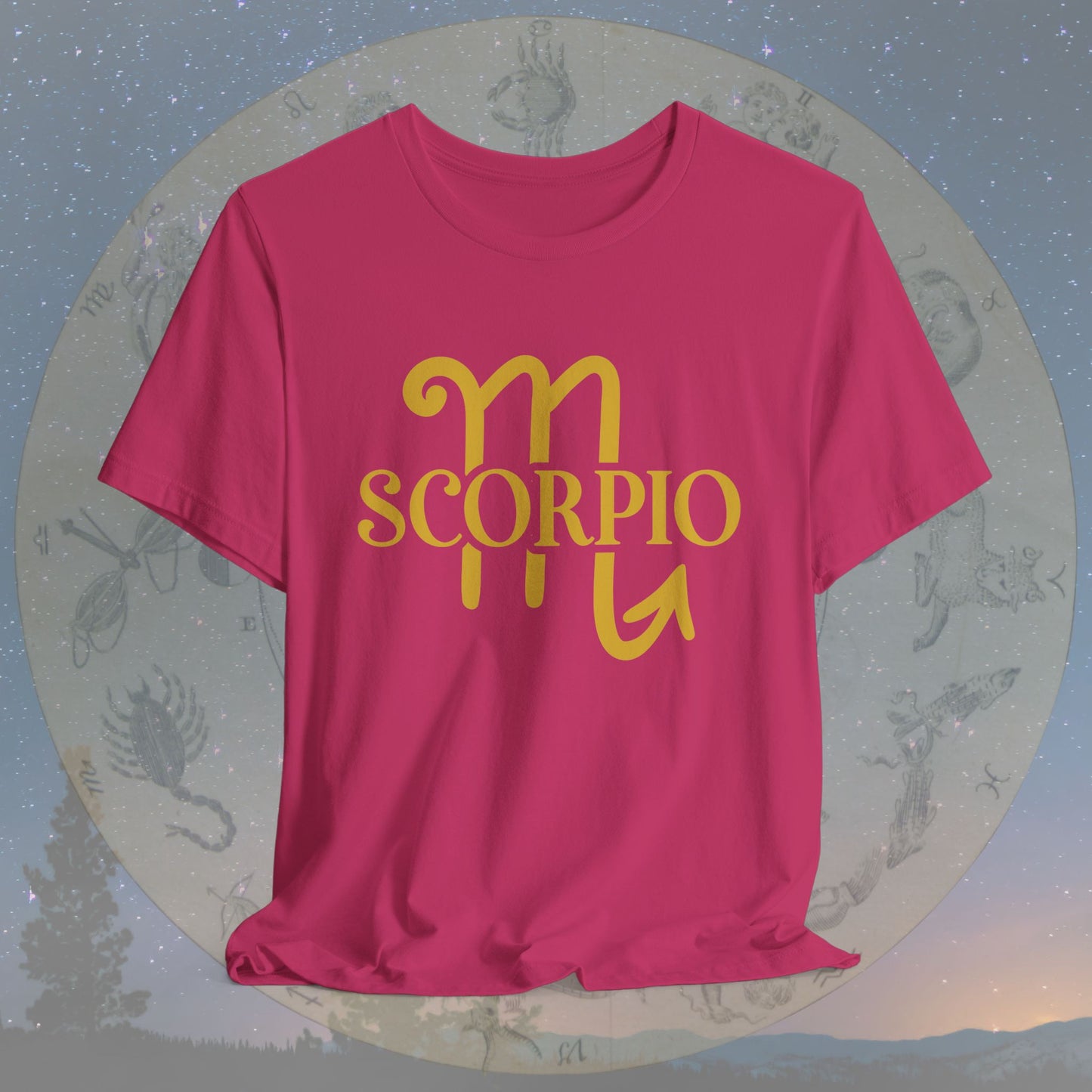 Scorpio Golden Zodiac Symbol T-Shirt