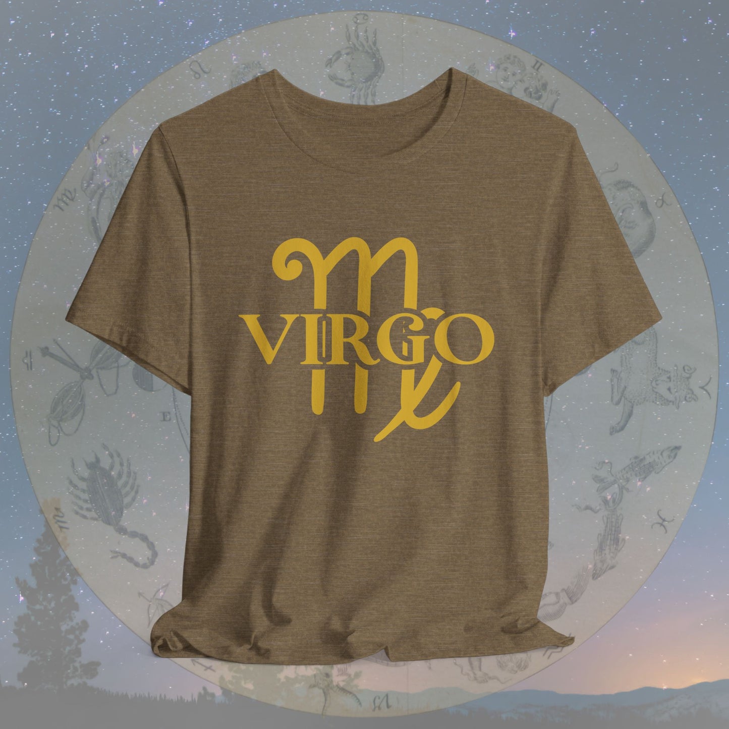 Virgo Golden Zodiac Symbol T-Shirt