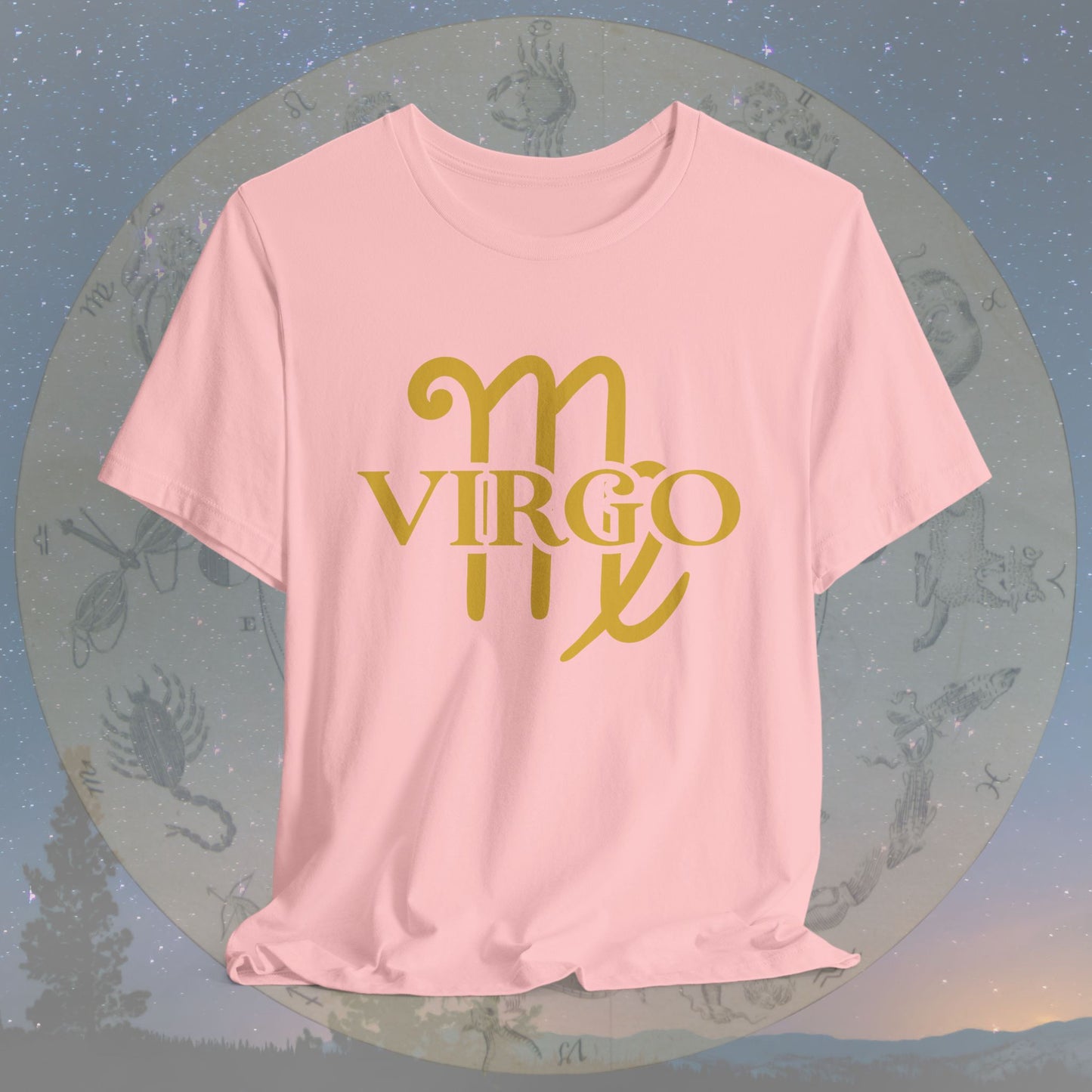 Virgo Golden Zodiac Symbol T-Shirt
