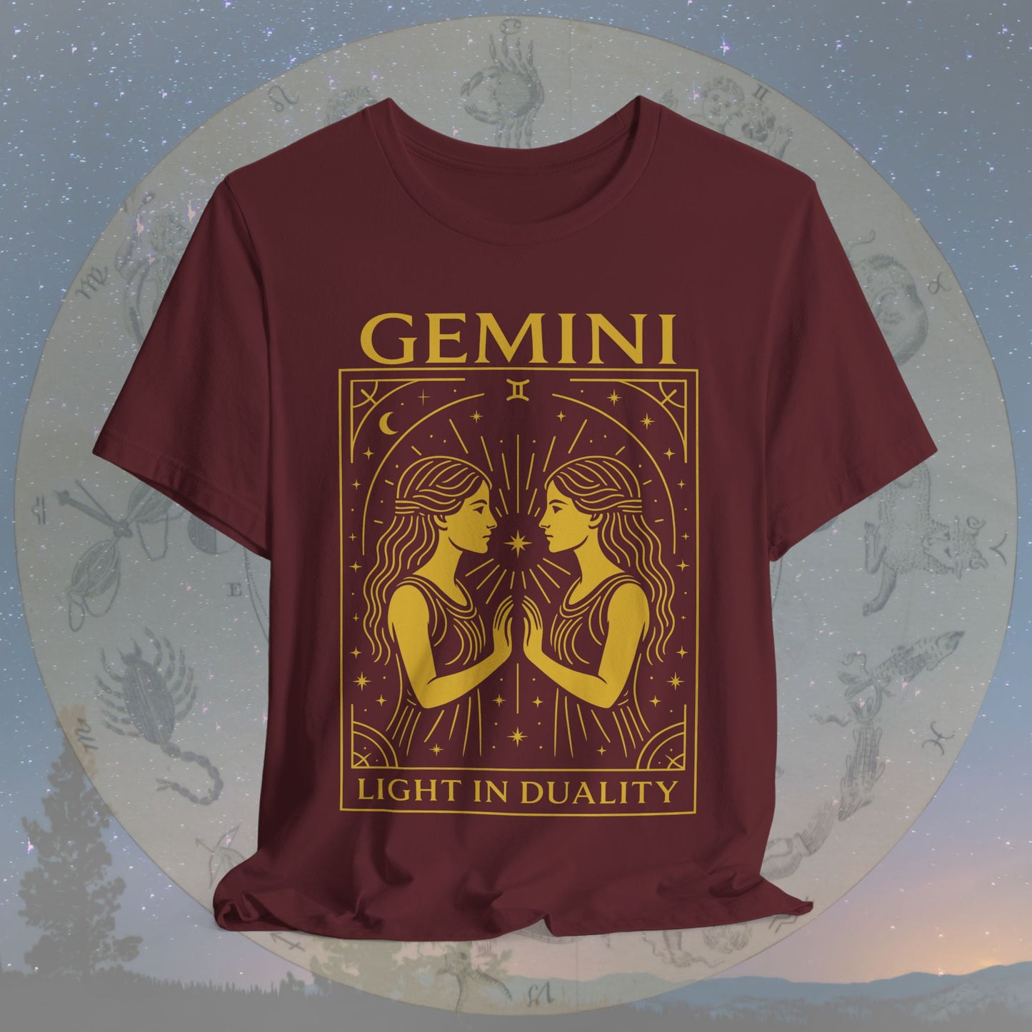 Radiant Light in Duality Gemini T-Shirt