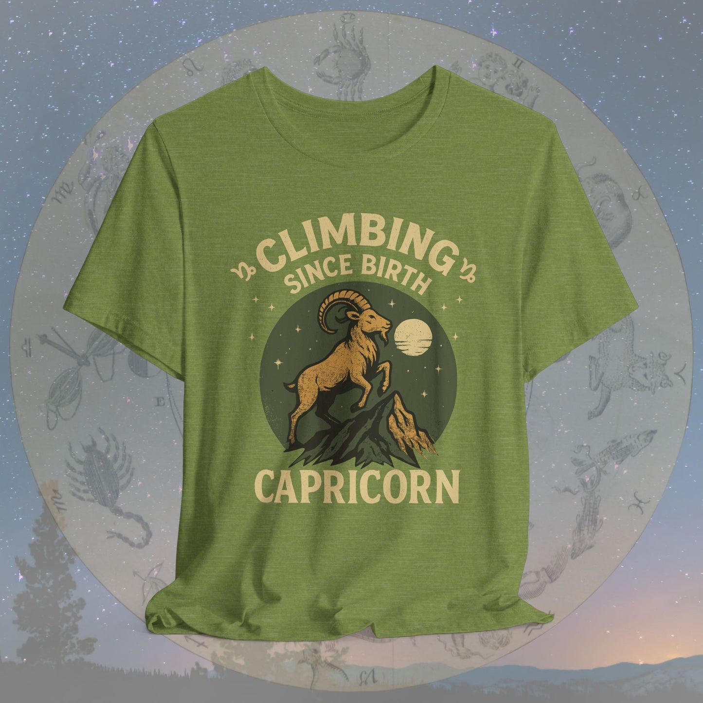 Climbing Since Birth Capricorn Zodiac Sign T-Shirt