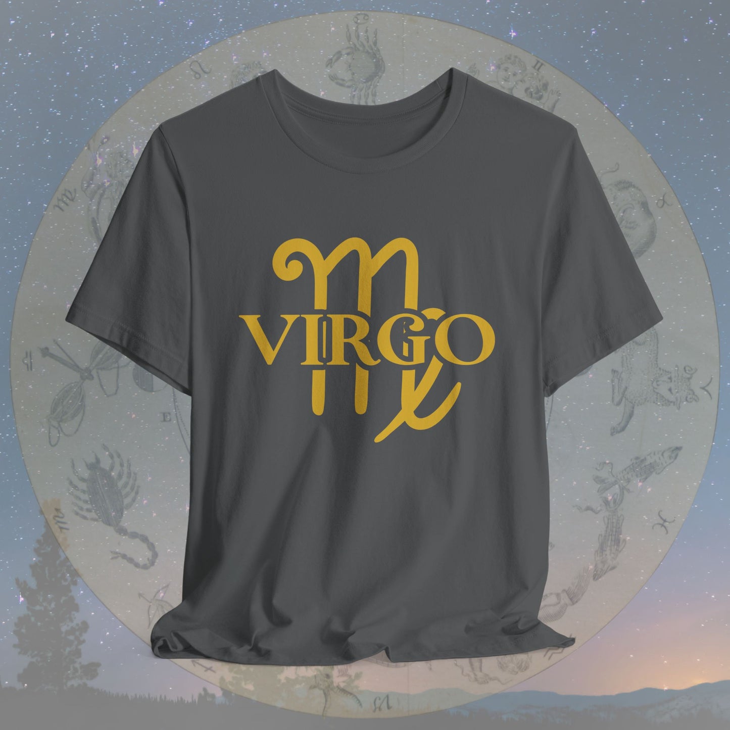 Virgo Golden Zodiac Symbol T-Shirt