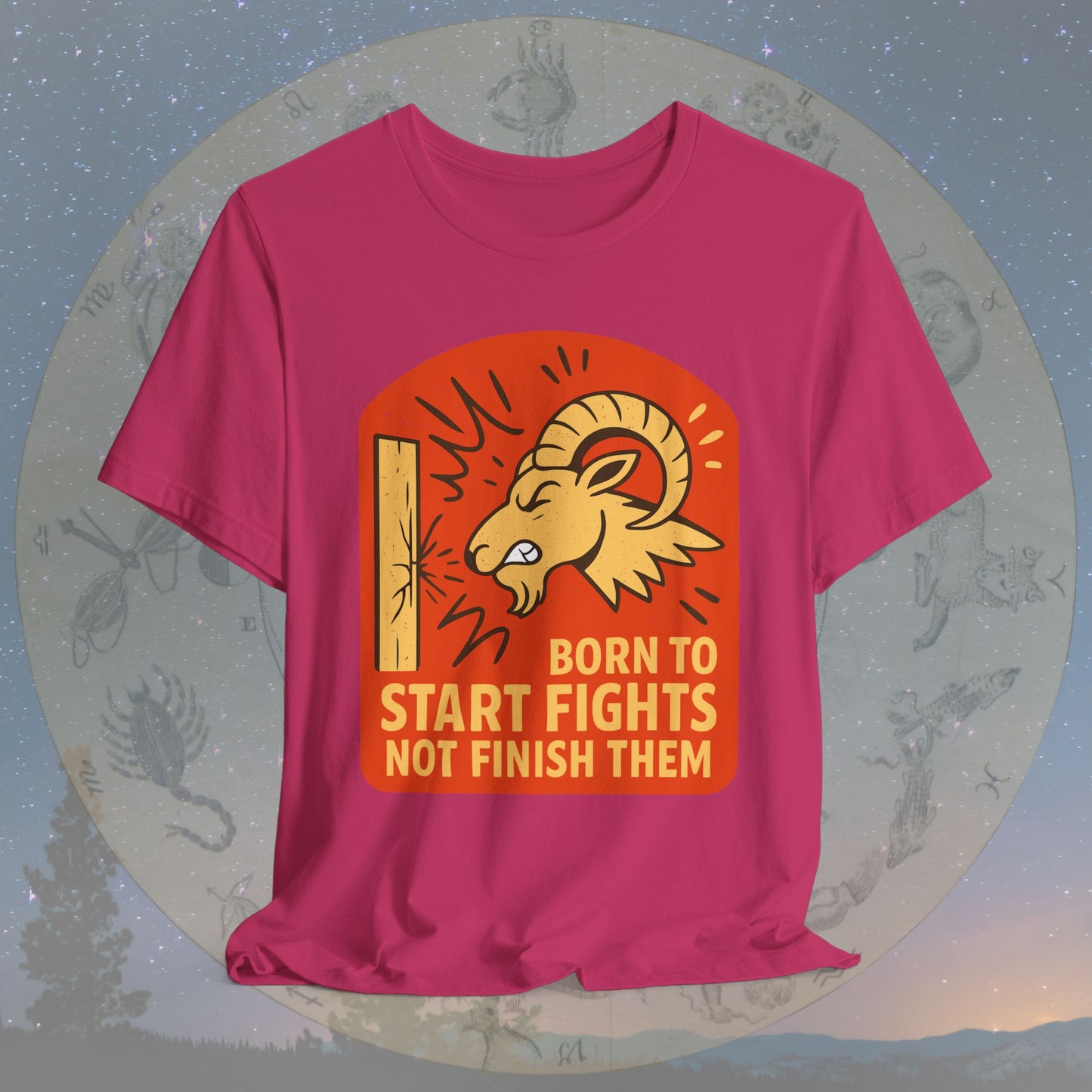 Aries Born to Start Fights T-Shirt