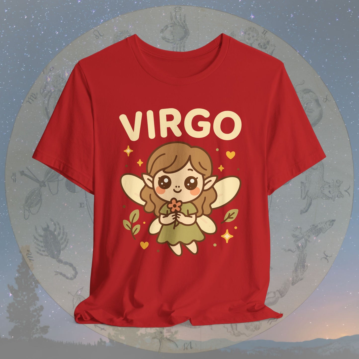 Kawaii Gentle Virgo Zodiac Sign T-Shirt
