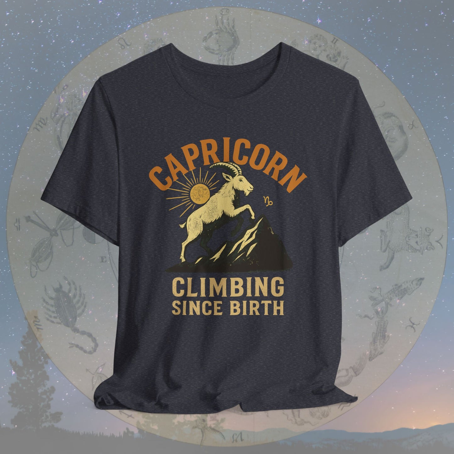Capricorn Mountain Climber Zodiac Sign T-Shirt