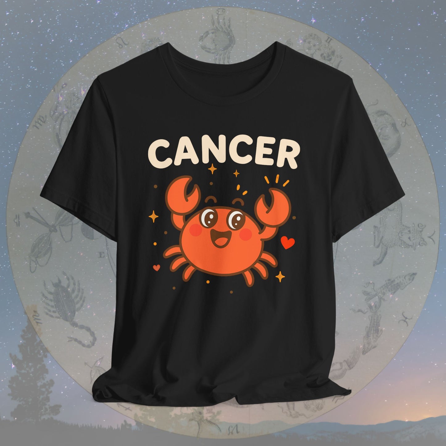 Kawaii Cheerful Cancer Zodiac Sign T-Shirt