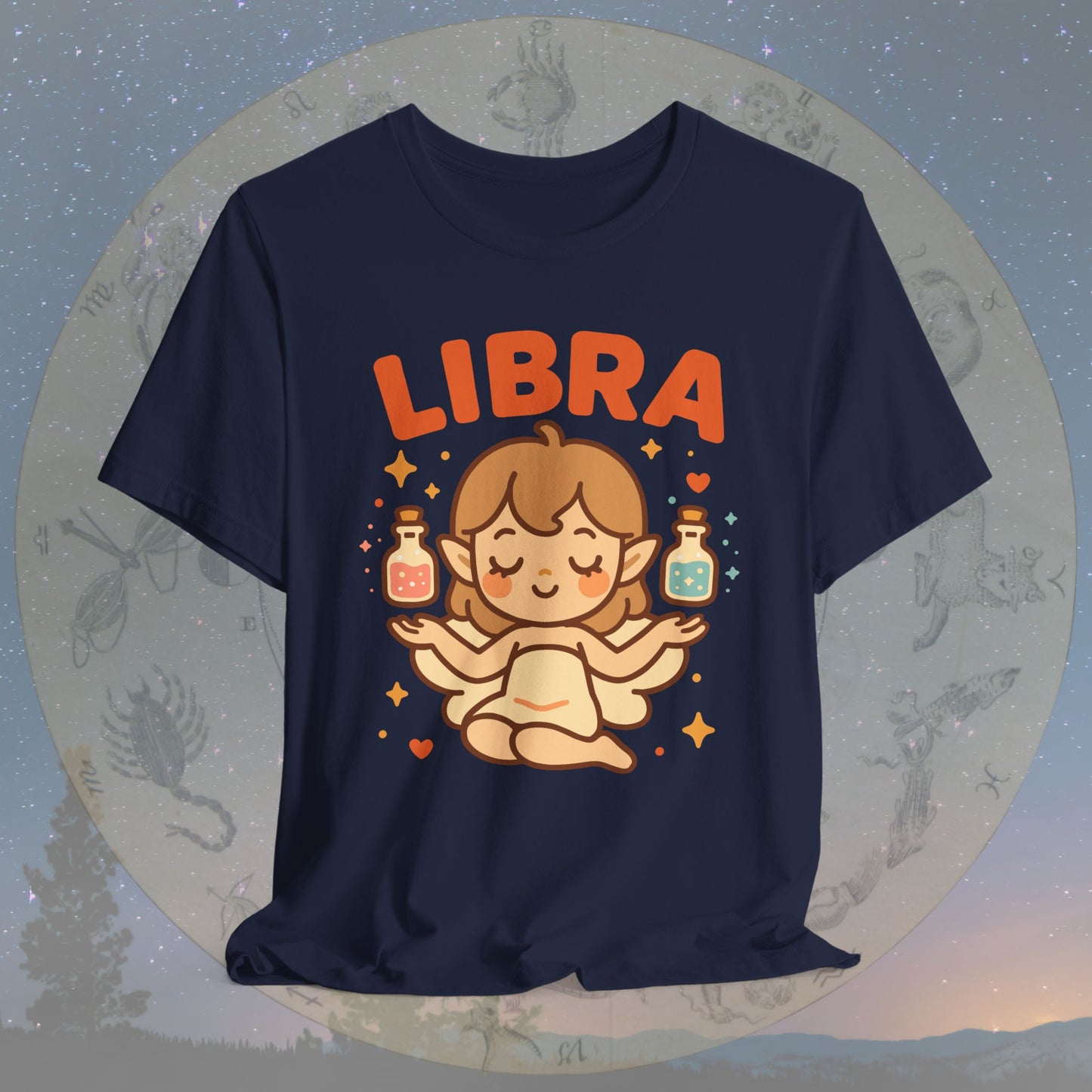 Kawaii Balanced Libra Zodiac Sign T-Shirt