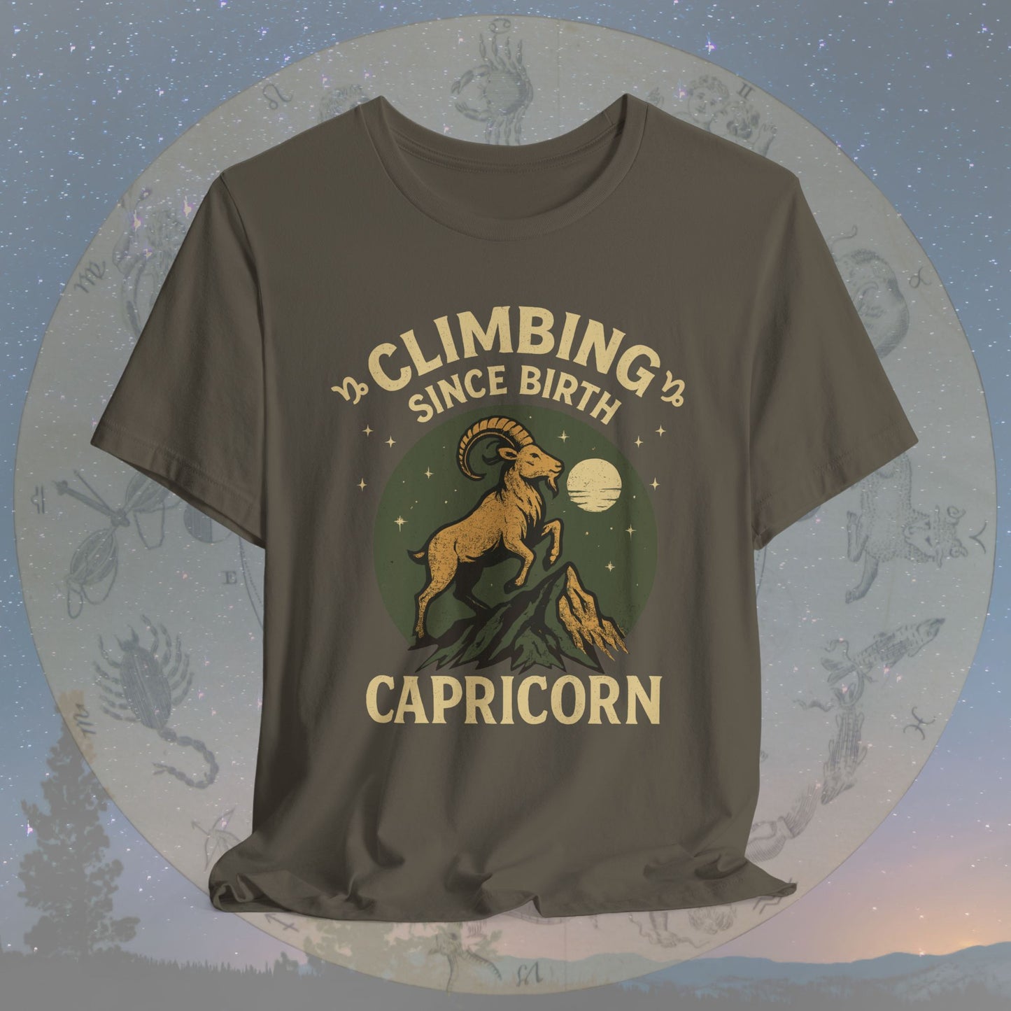 Climbing Since Birth Capricorn Zodiac Sign T-Shirt