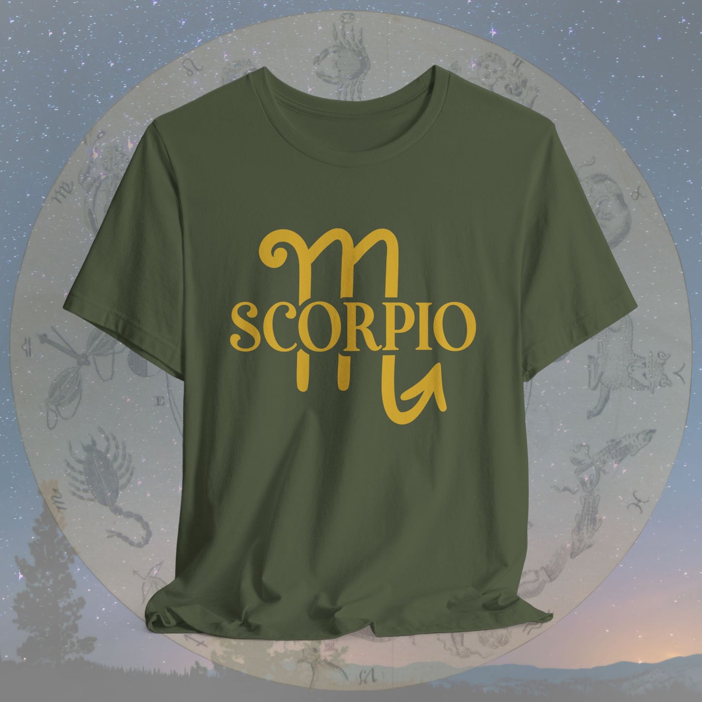 Scorpio Golden Zodiac Symbol T-Shirt