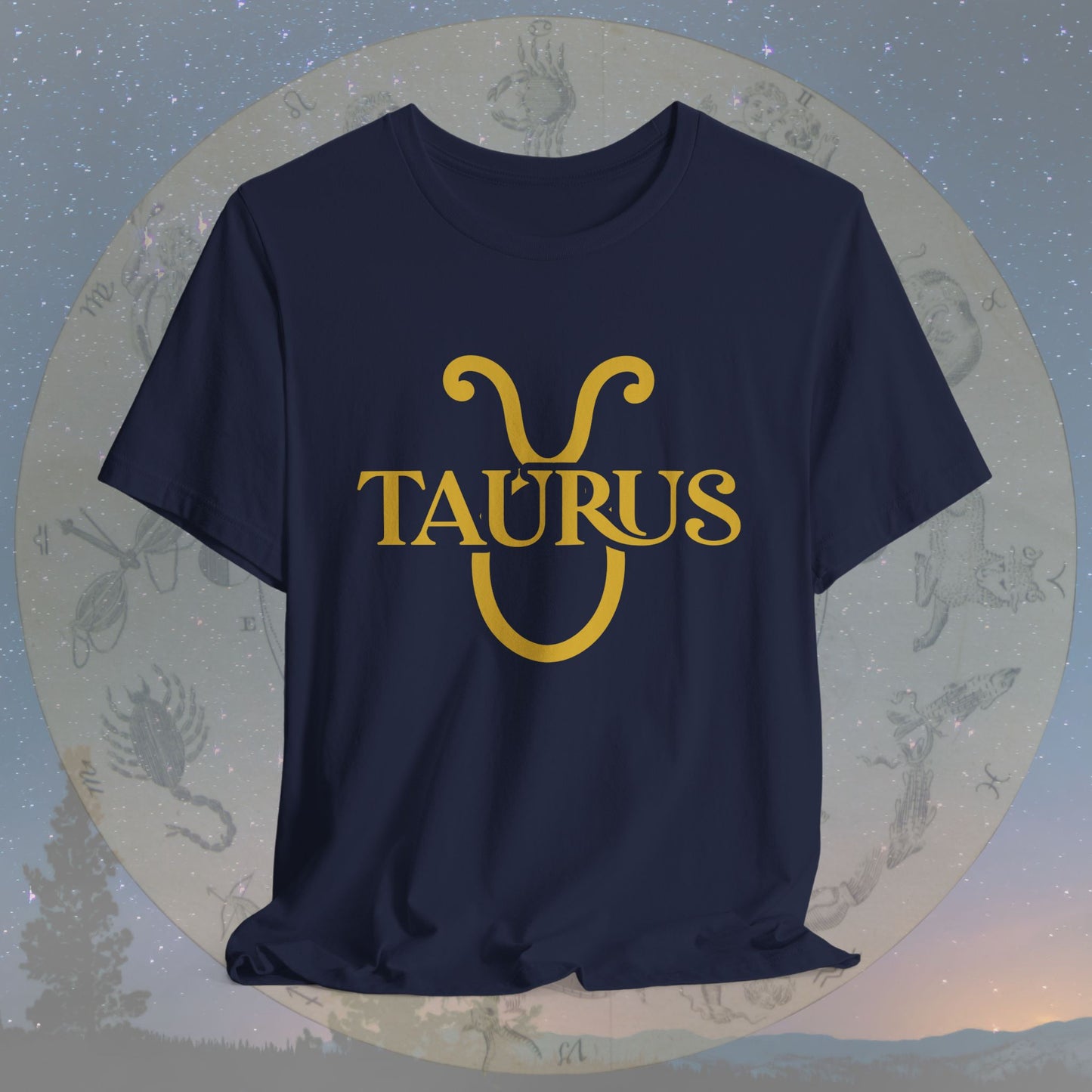 Taurus Golden Zodiac Symbol T-Shirt